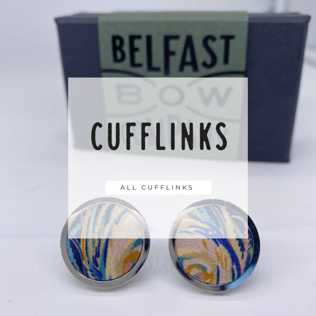 cufflink collection by the belfast bow company