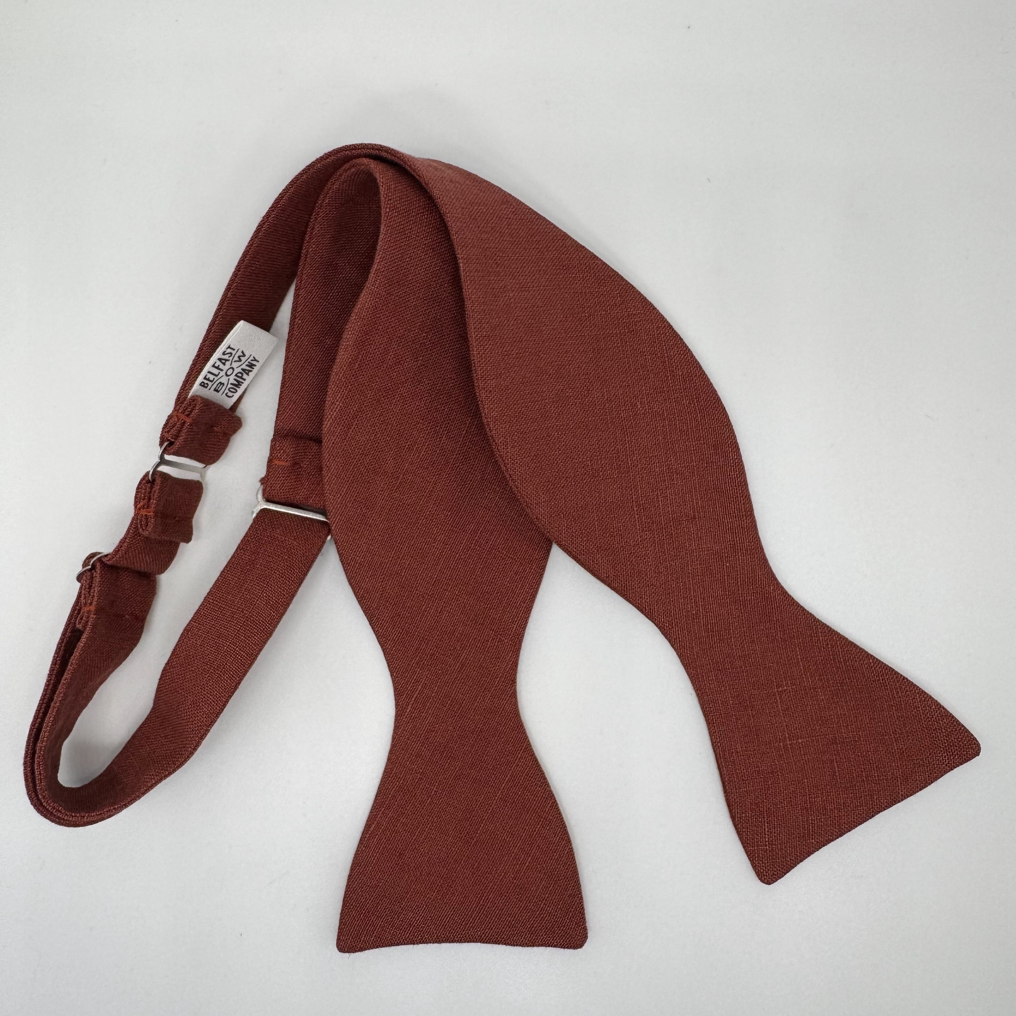 Terracotta Bow Tie in Irish Linen