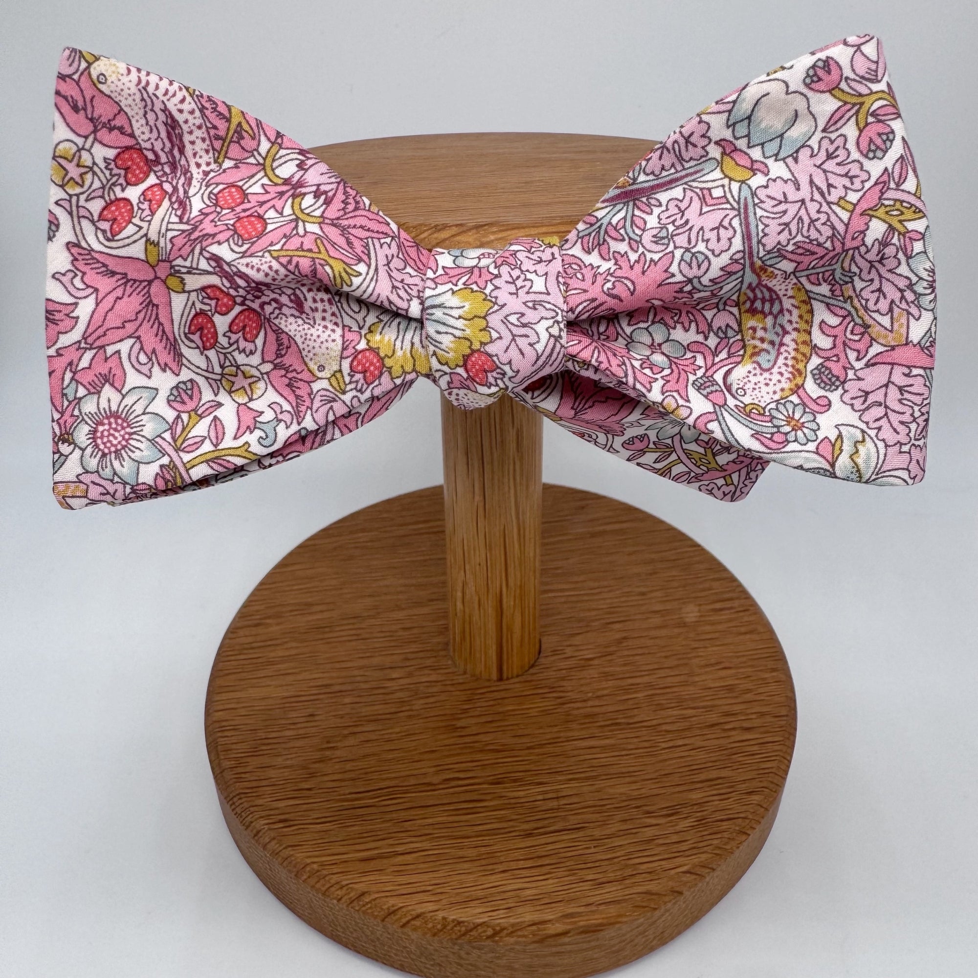 Liberty of London Bow Tie in Pink Bird Motif