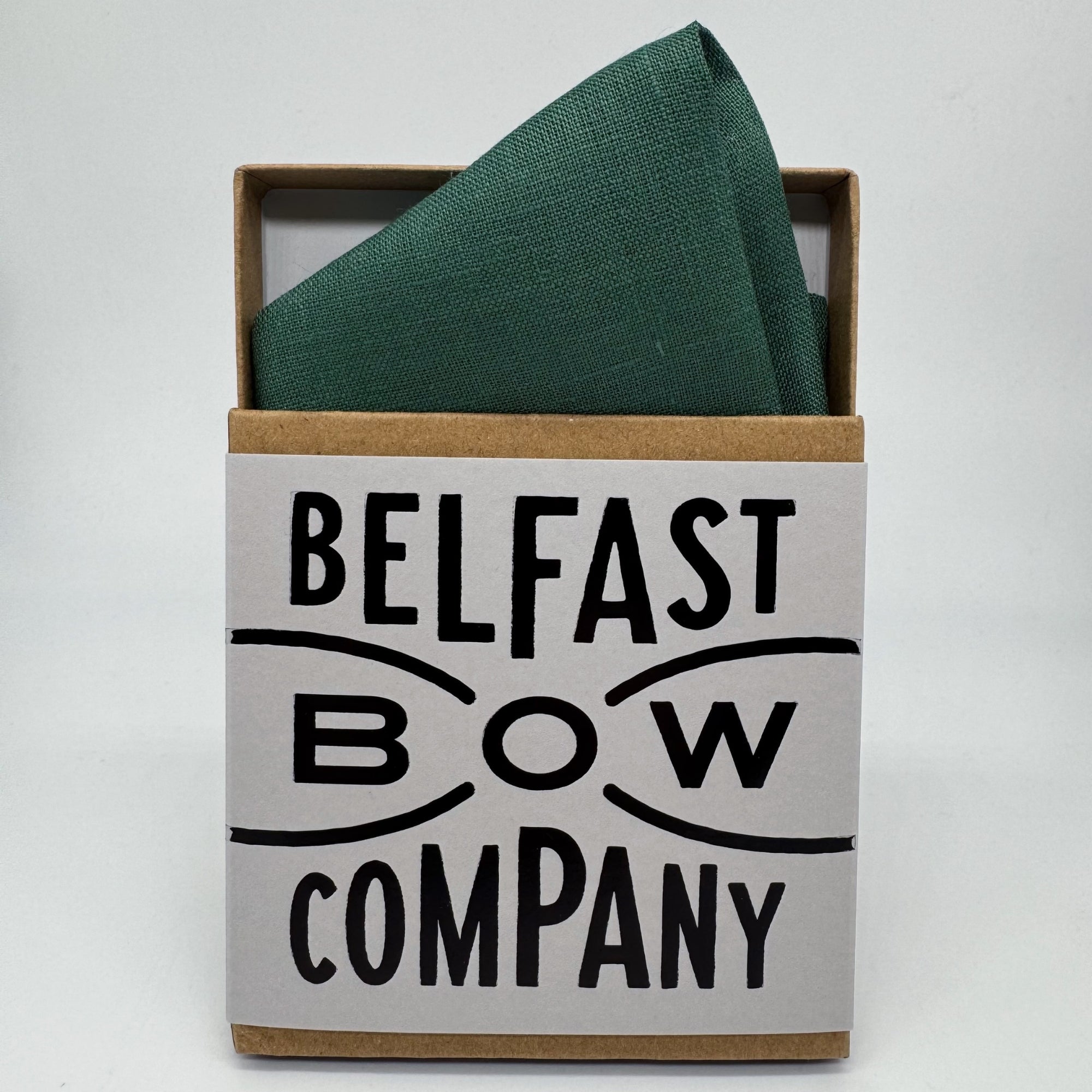 Forest Green Pocket Square in Irish Linen