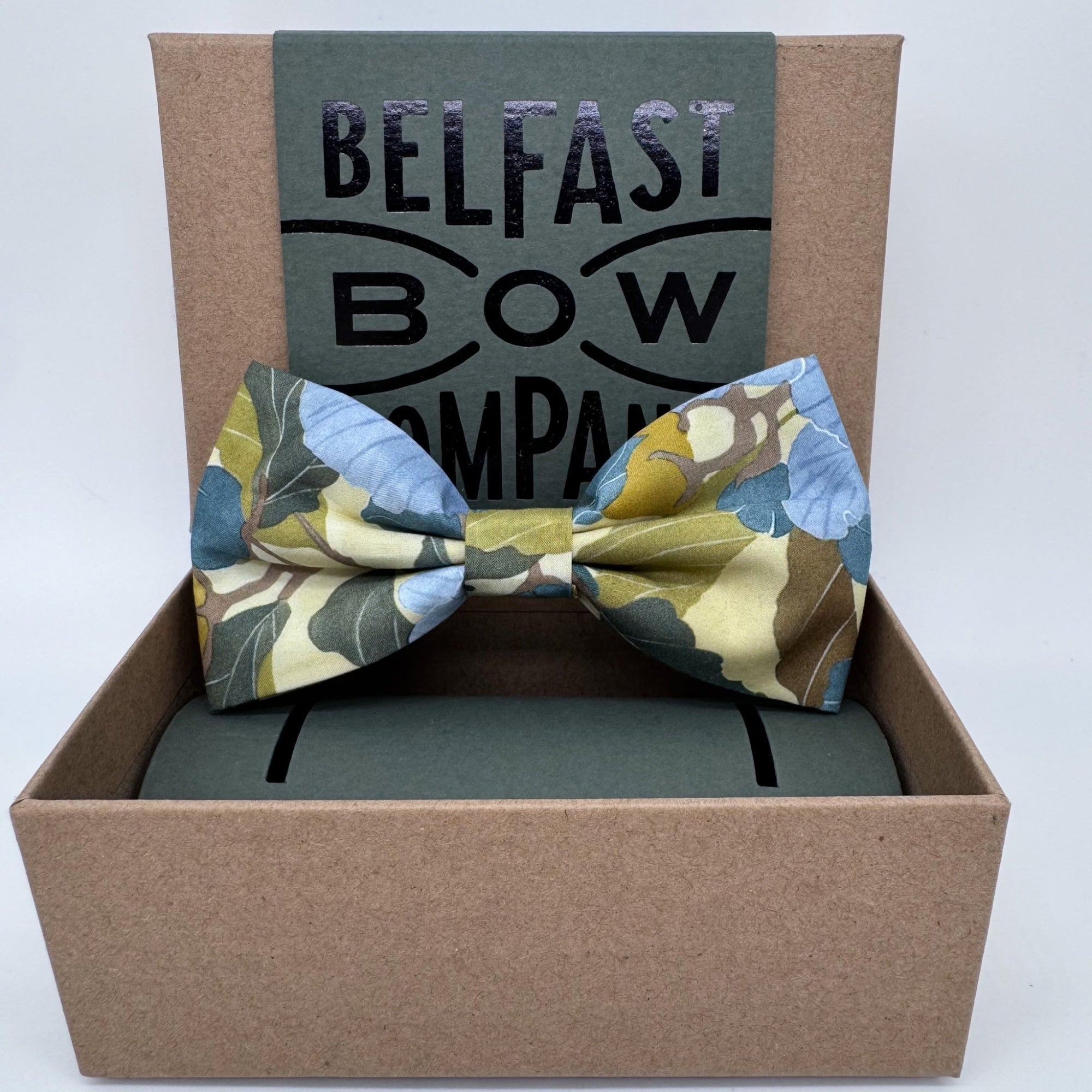 Liberty of London Bow Tie in Powder Blue & Eucalyptus Floral
