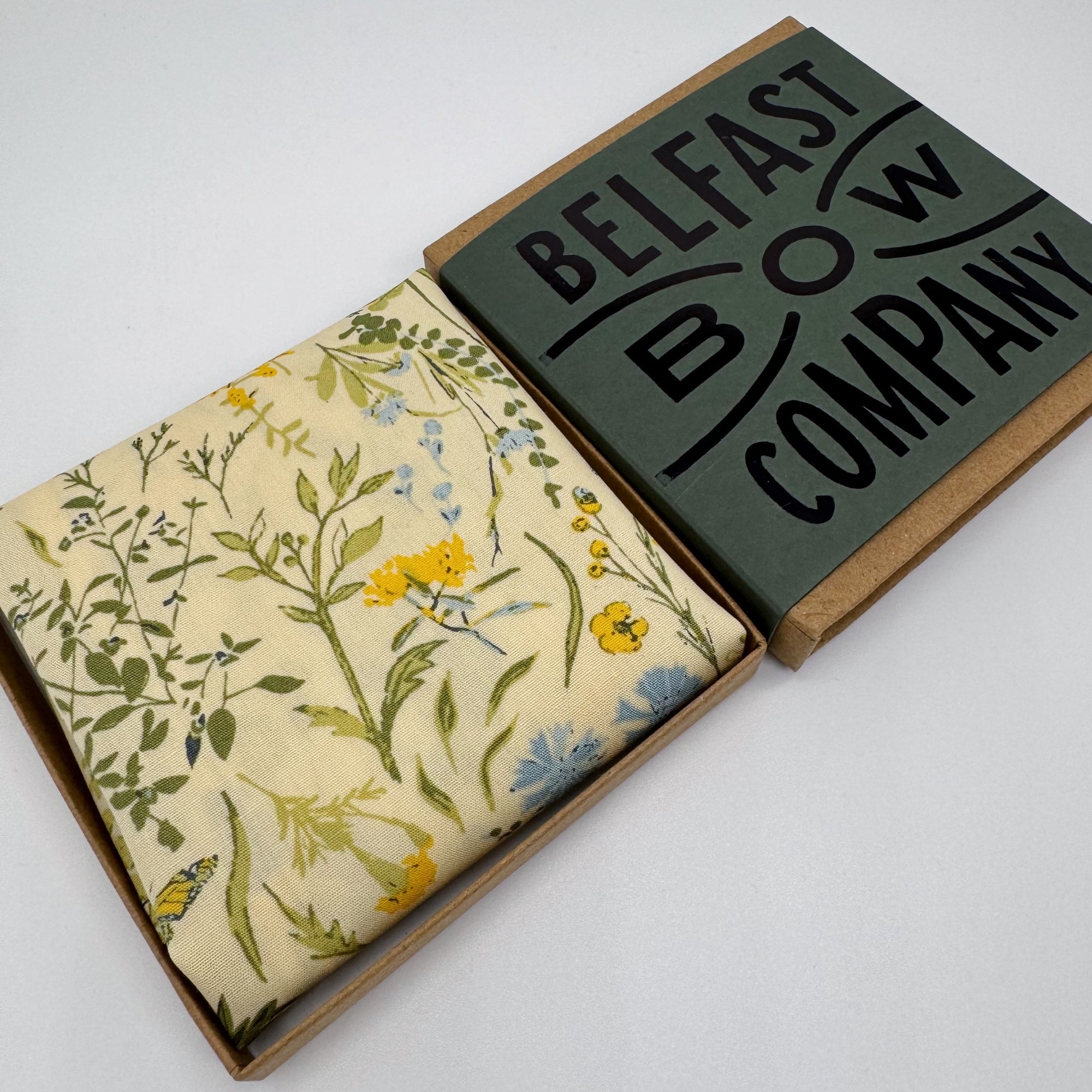 Boho Blooms Pocket Square in Yellow Wildflowers