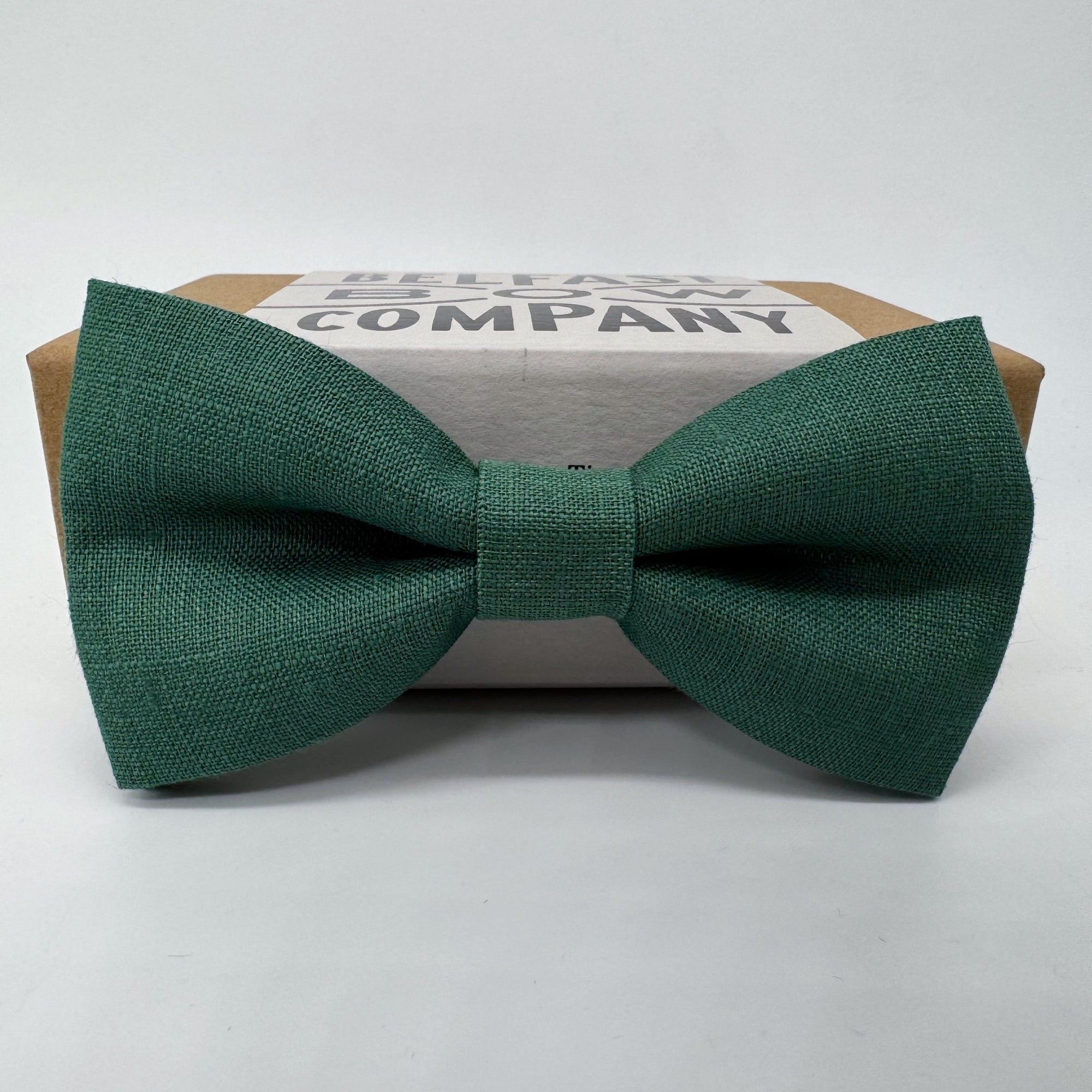 Forest Green Bow Tie in Irish Linen