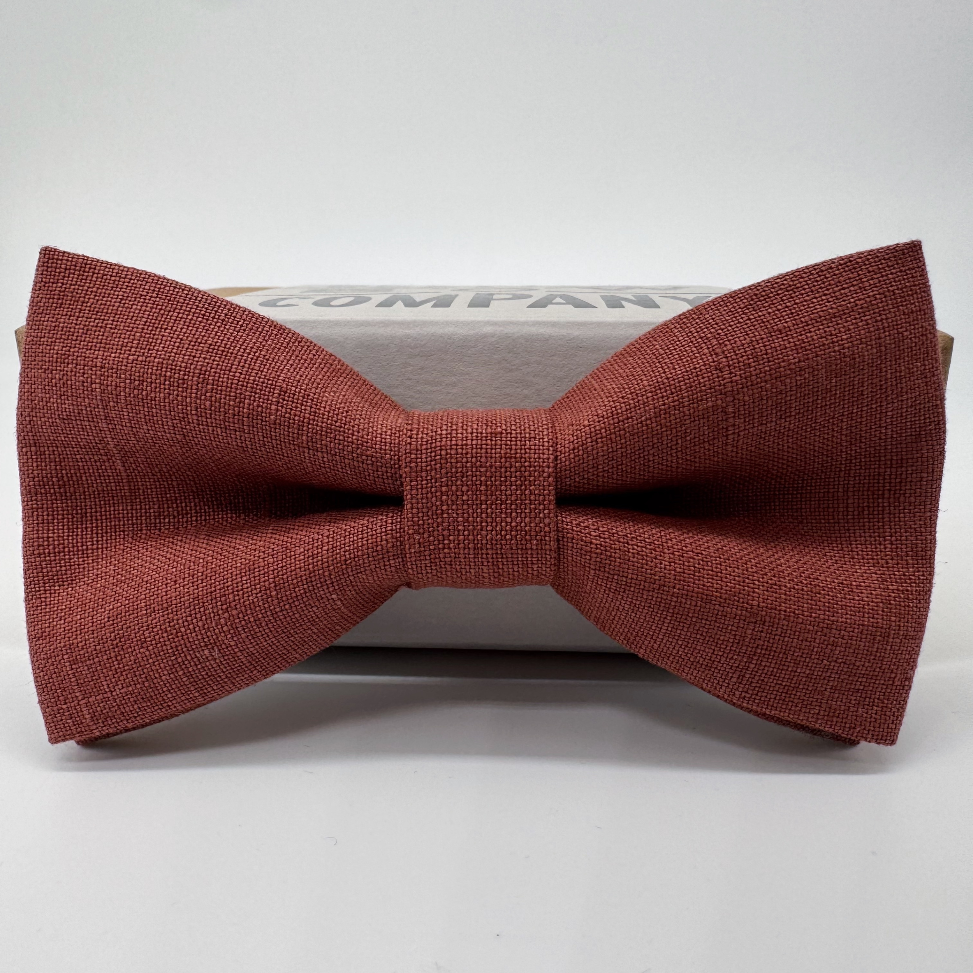 Terracotta Bow Tie in Irish Linen