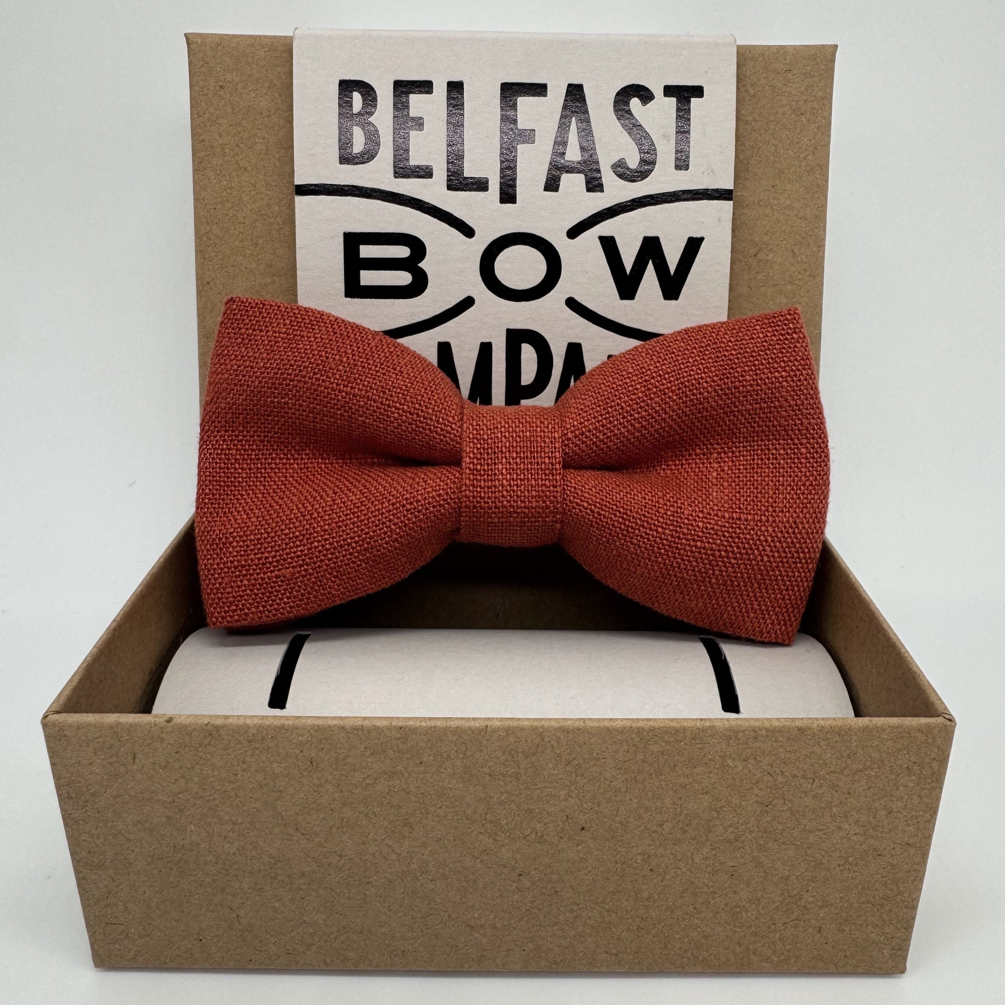 Rust Bow Tie in Irish Linen