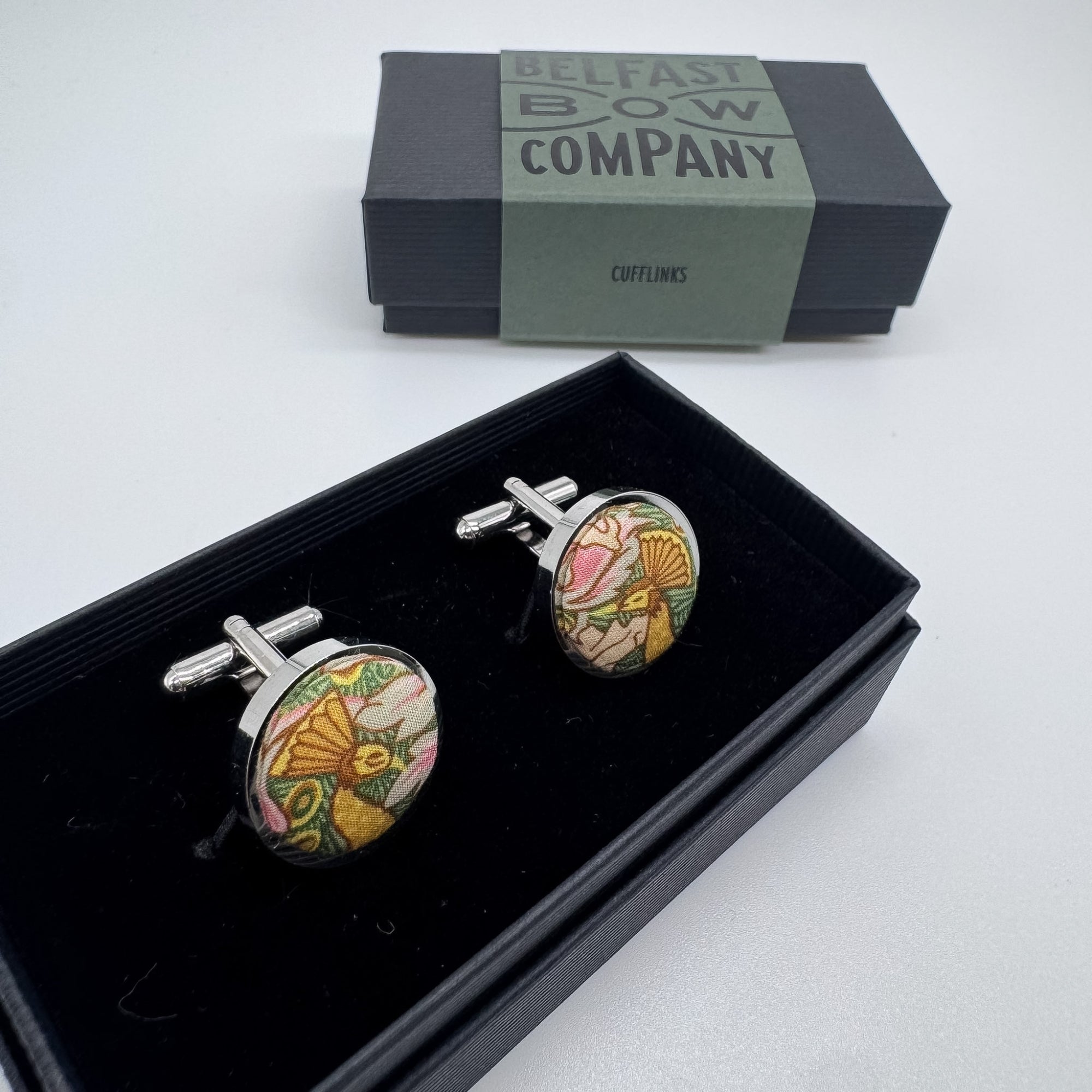Liberty of London Cufflinks in Vintage Peacock Garden