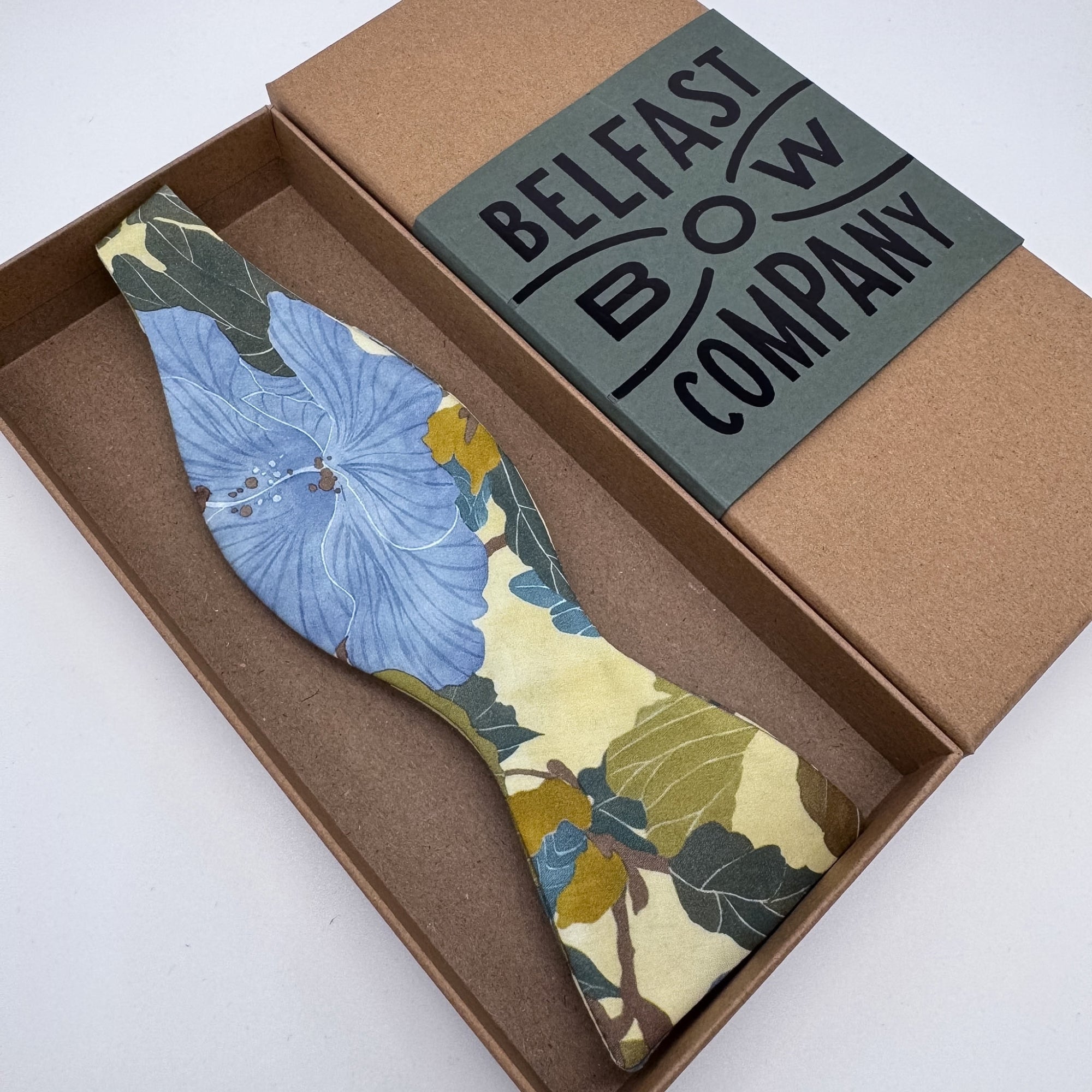Liberty of London Bow Tie in Powder Blue & Eucalyptus Floral