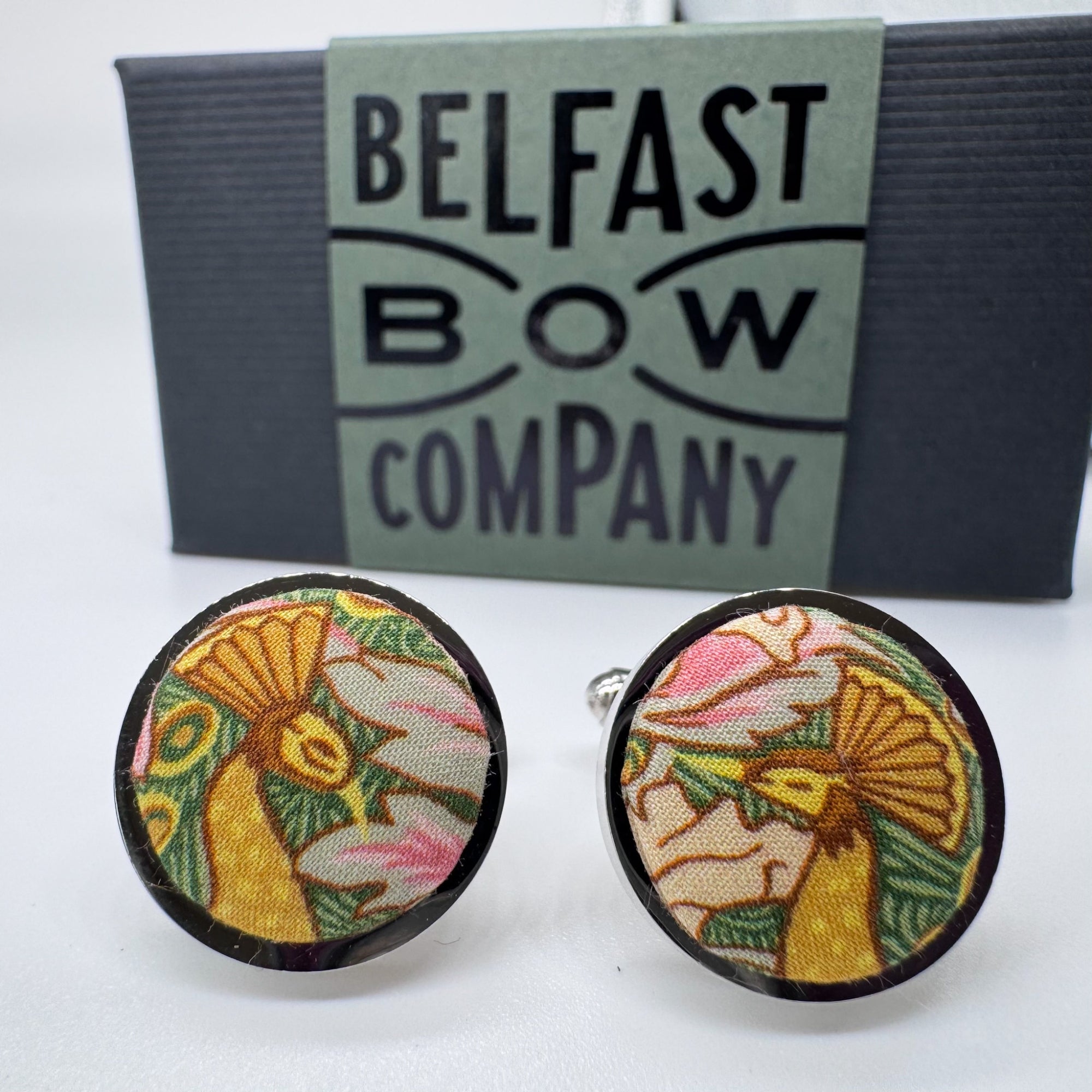 Liberty of London Cufflinks in Vintage Peacock Garden