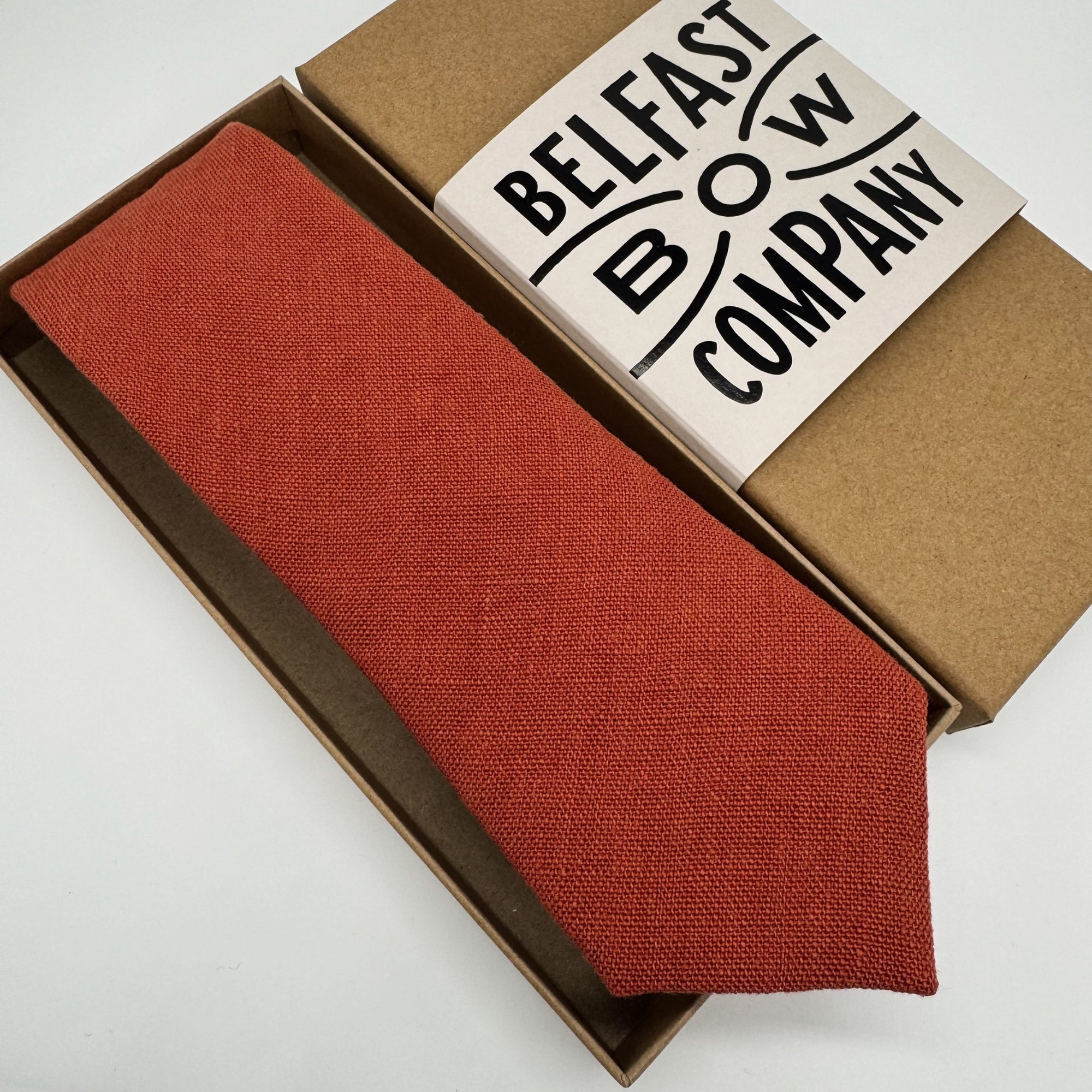 Rust Tie in Irish Linen