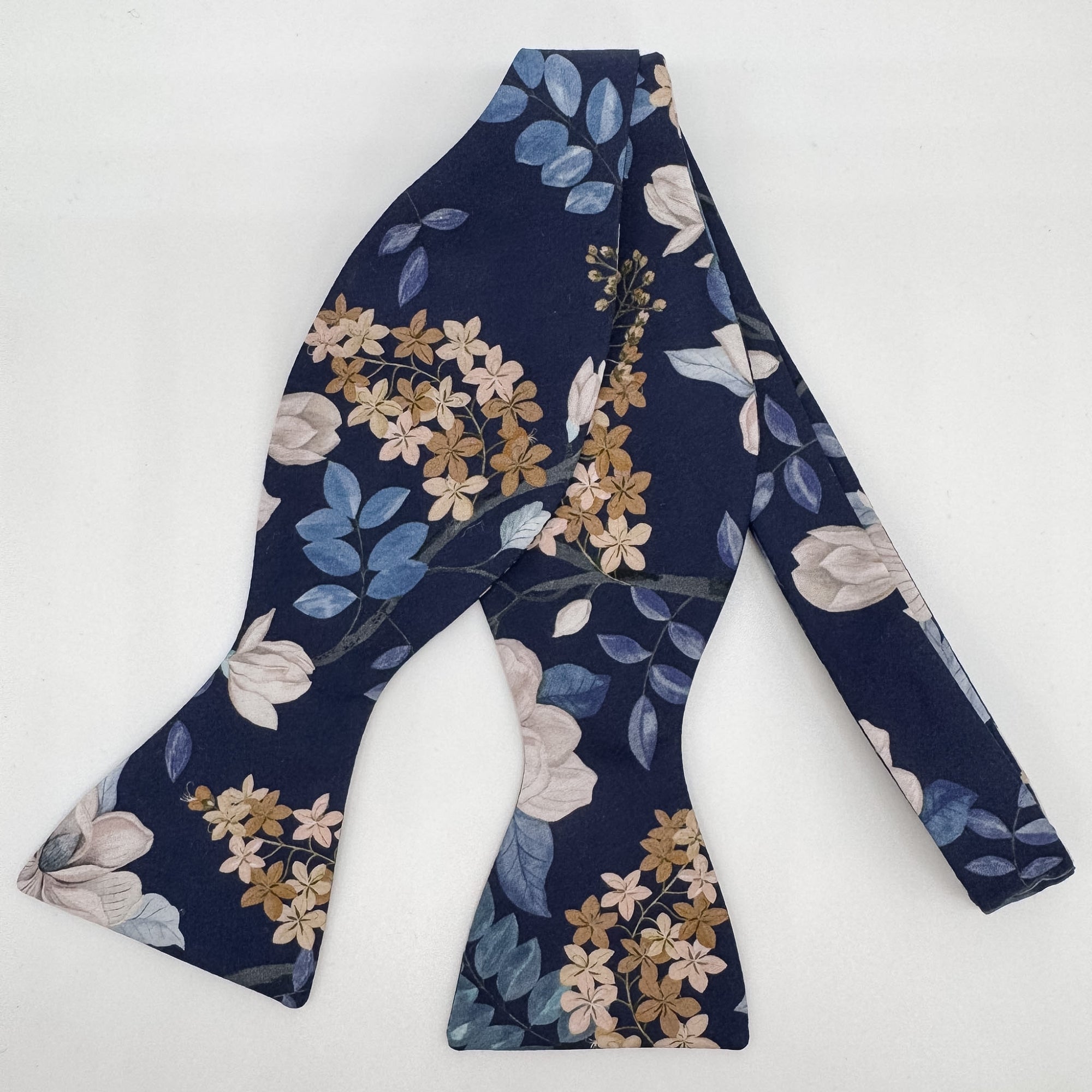 Liberty of London Bow Tie in Navy Trailing Flowers