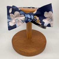 Liberty self-tie bow tie in navy floral by the belfast bow company