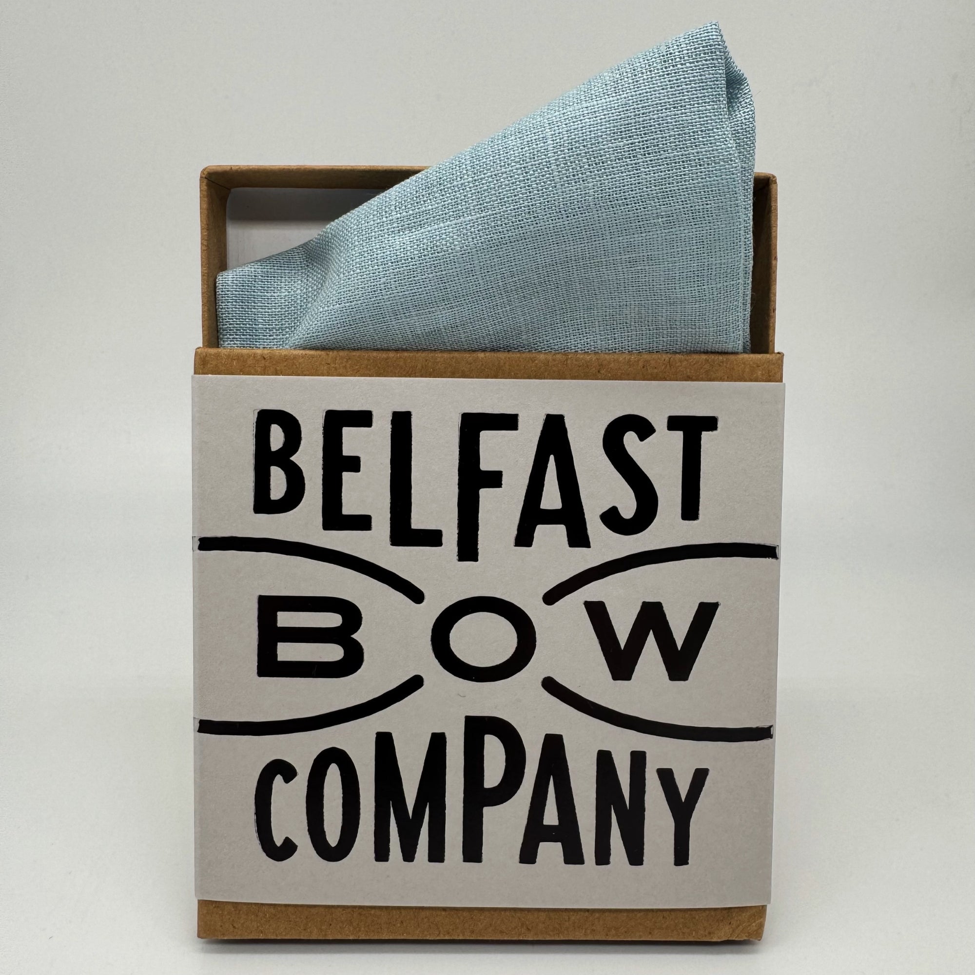 Duck Egg Blue Pocket Square in Irish Linen