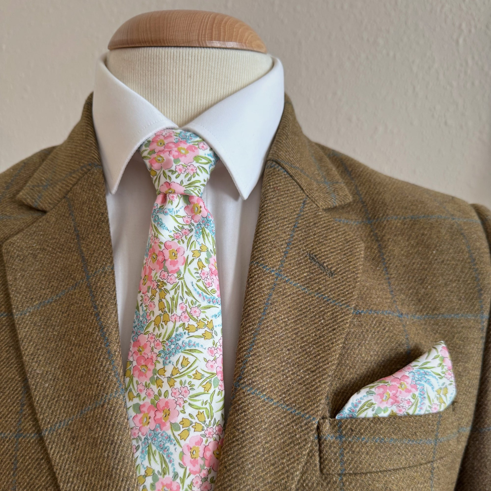 Liberty of London Tie in Pink & Blue Floral Blossom