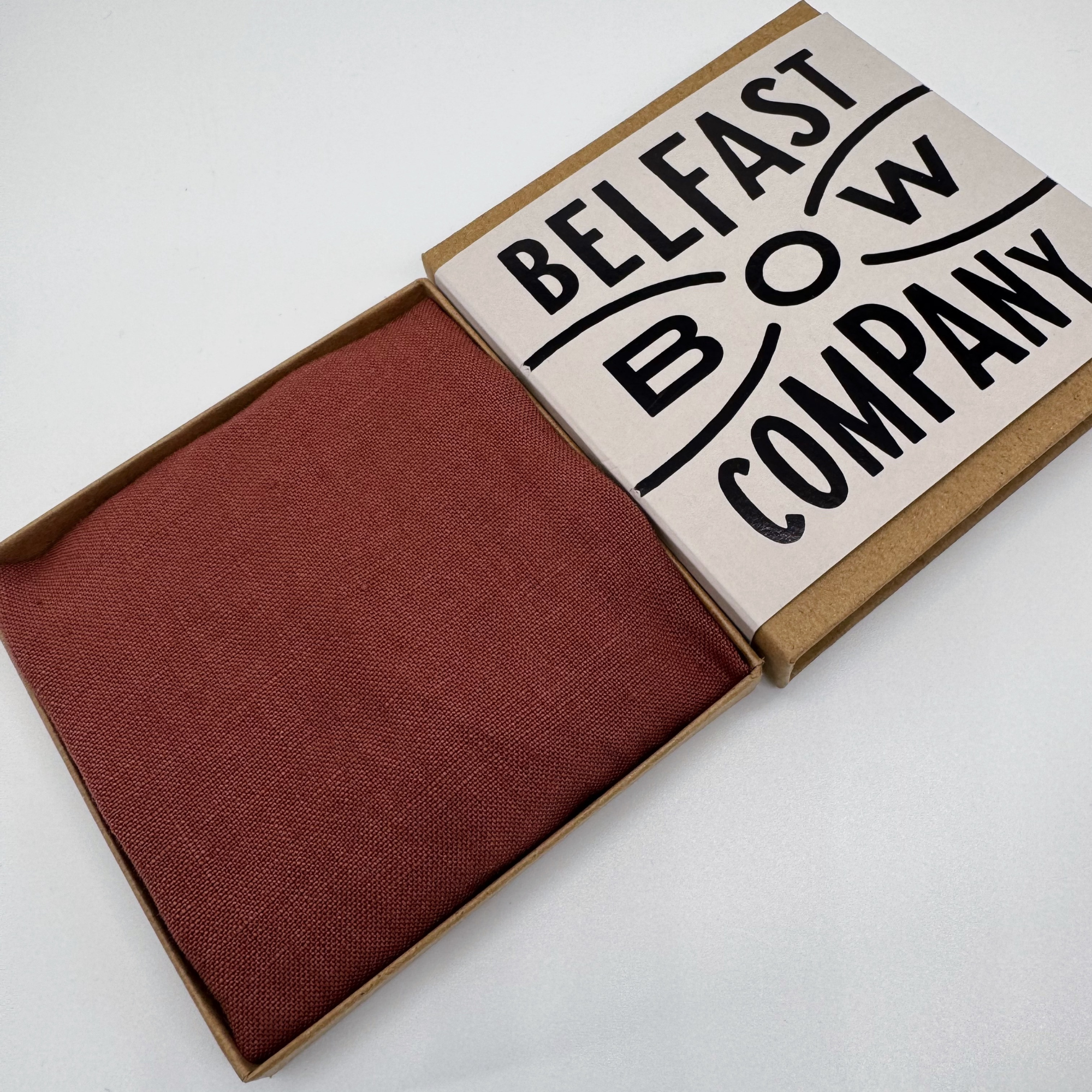 Terracotta Pocket Square in Irish Linen