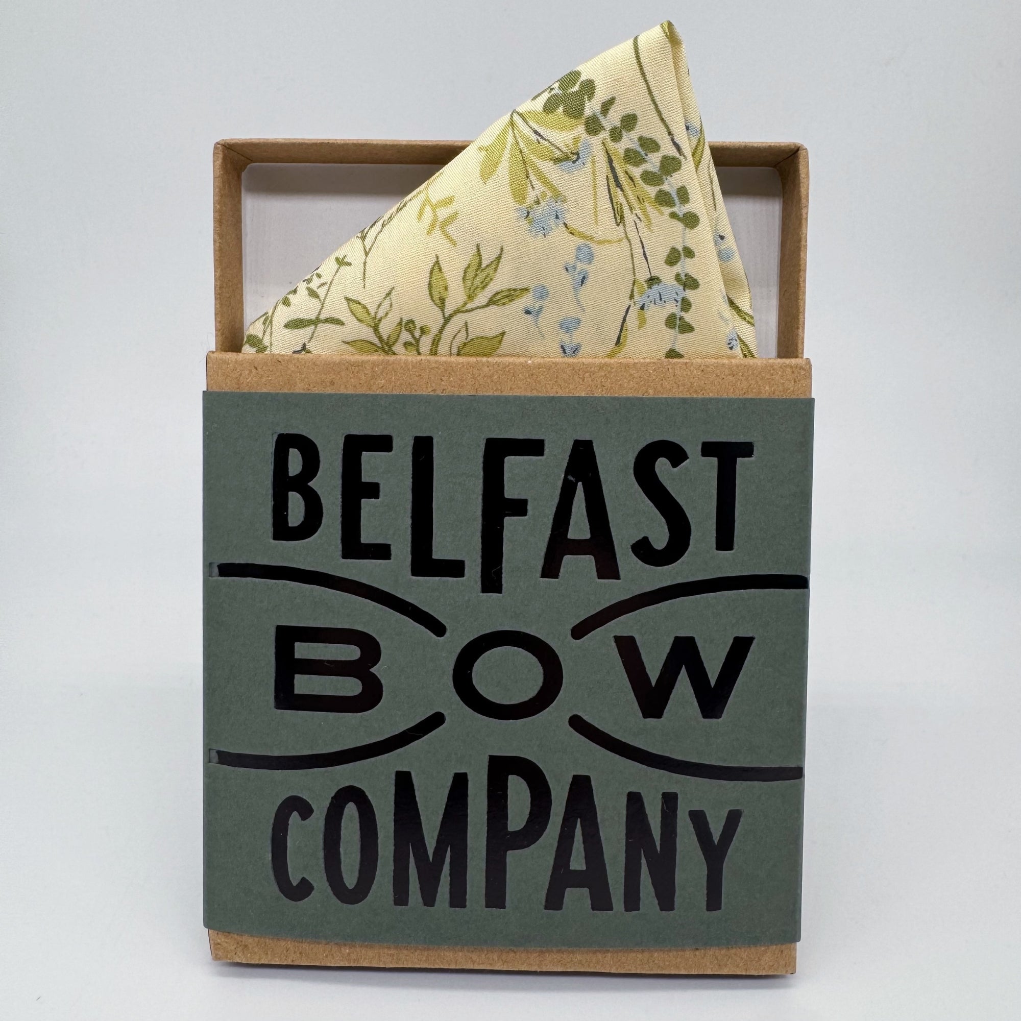 Boho Blooms Pocket Square in Yellow Wildflowers