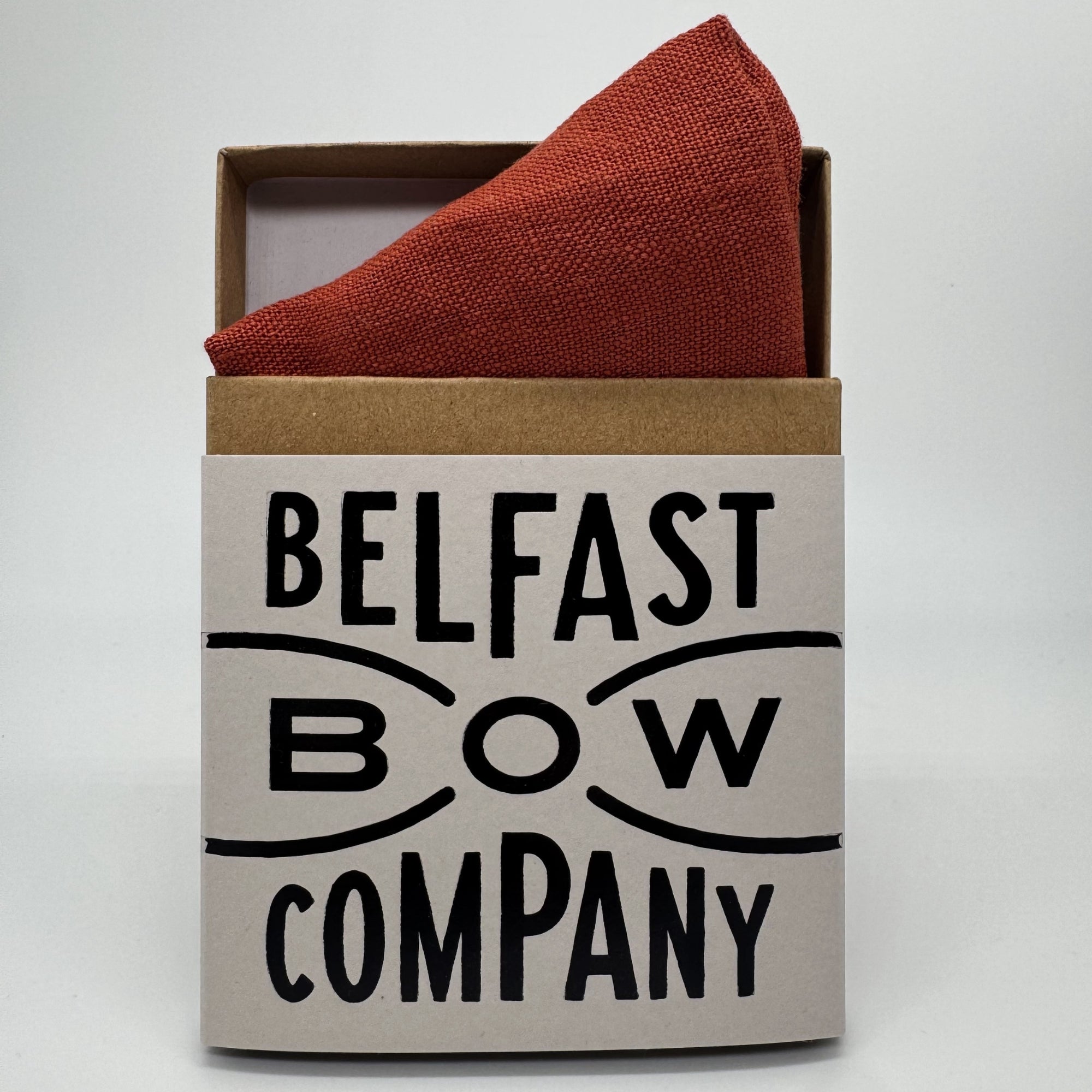 Rust Pocket Square in Irish Linen