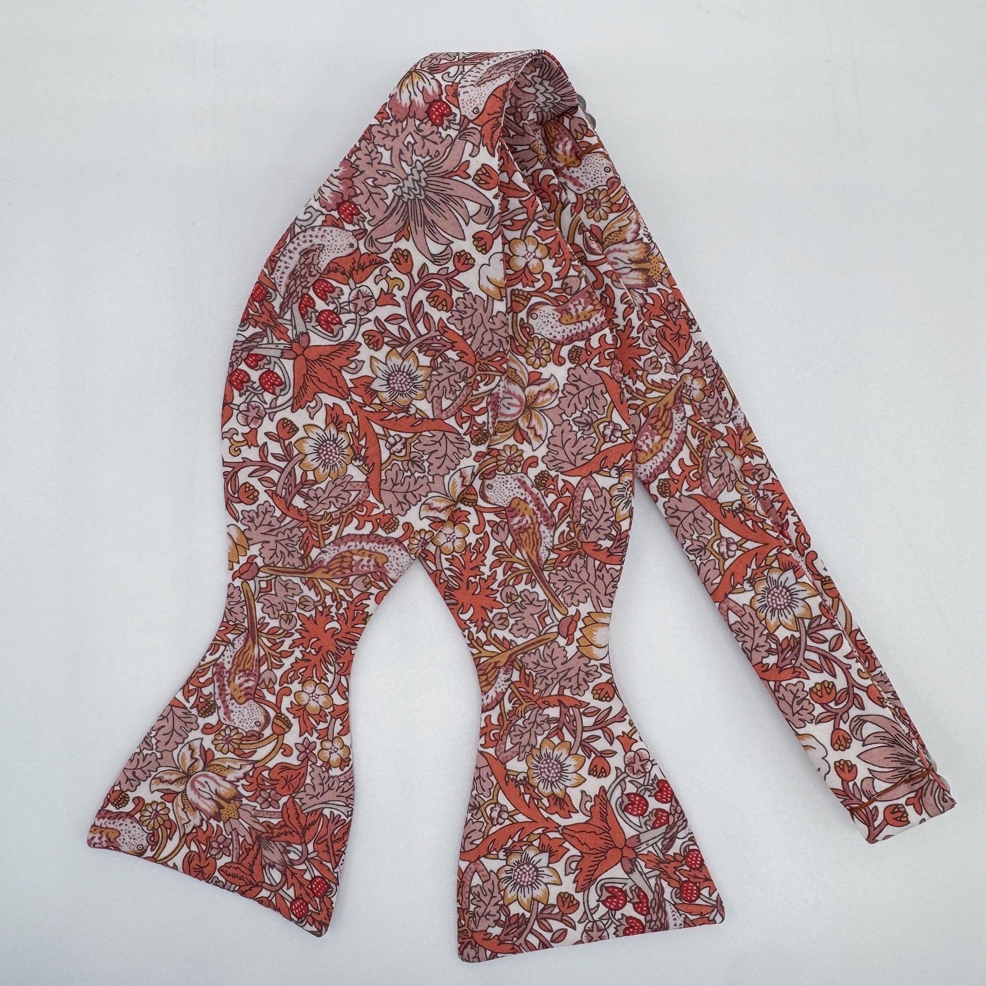 Liberty of London Bow Tie in Sienna Red Bird Motif