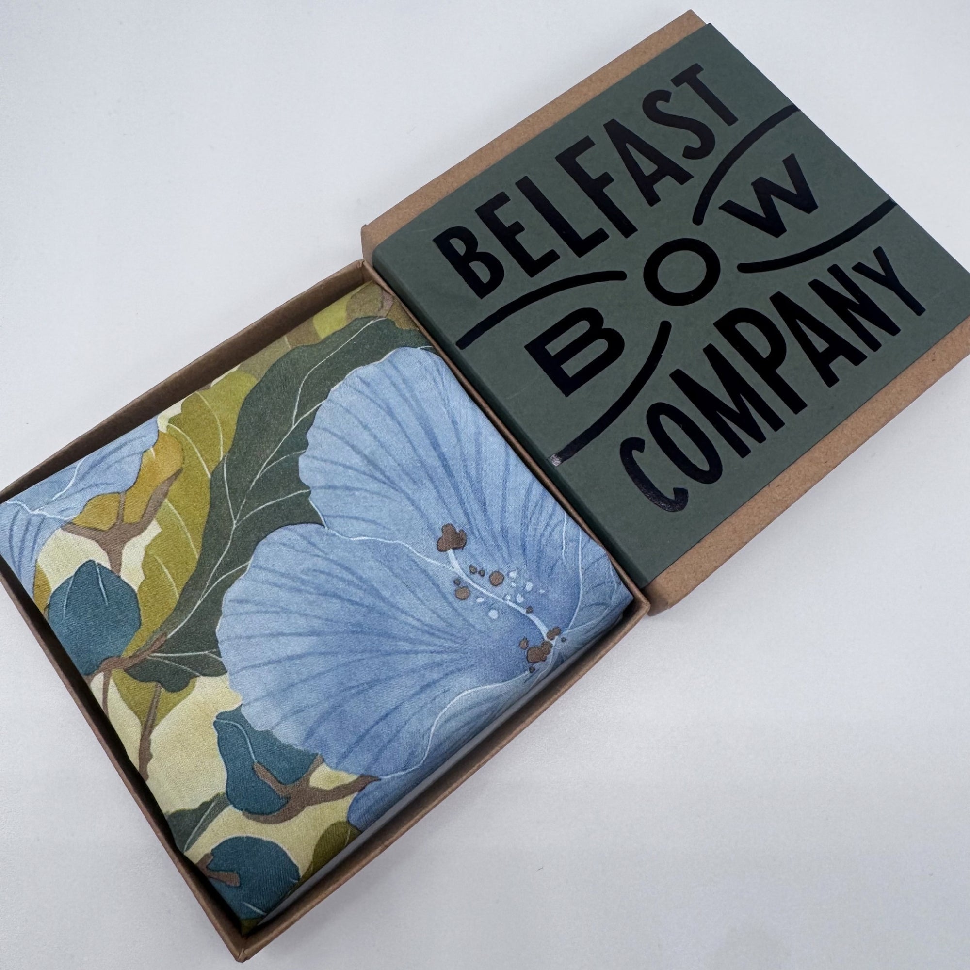 Liberty of London Pocket Square in Powder Blue & Eucalyptus Floral