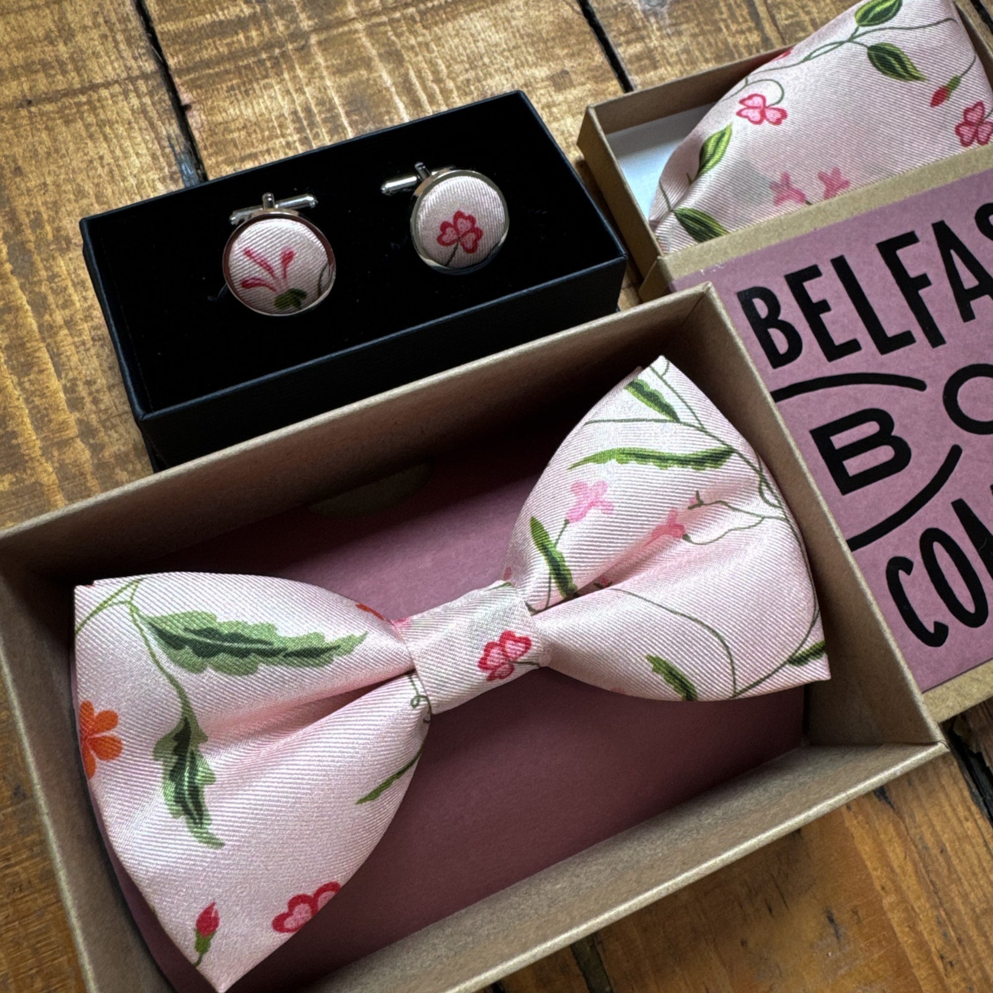 Liberty of London Silk Bow Tie in Pink Floral