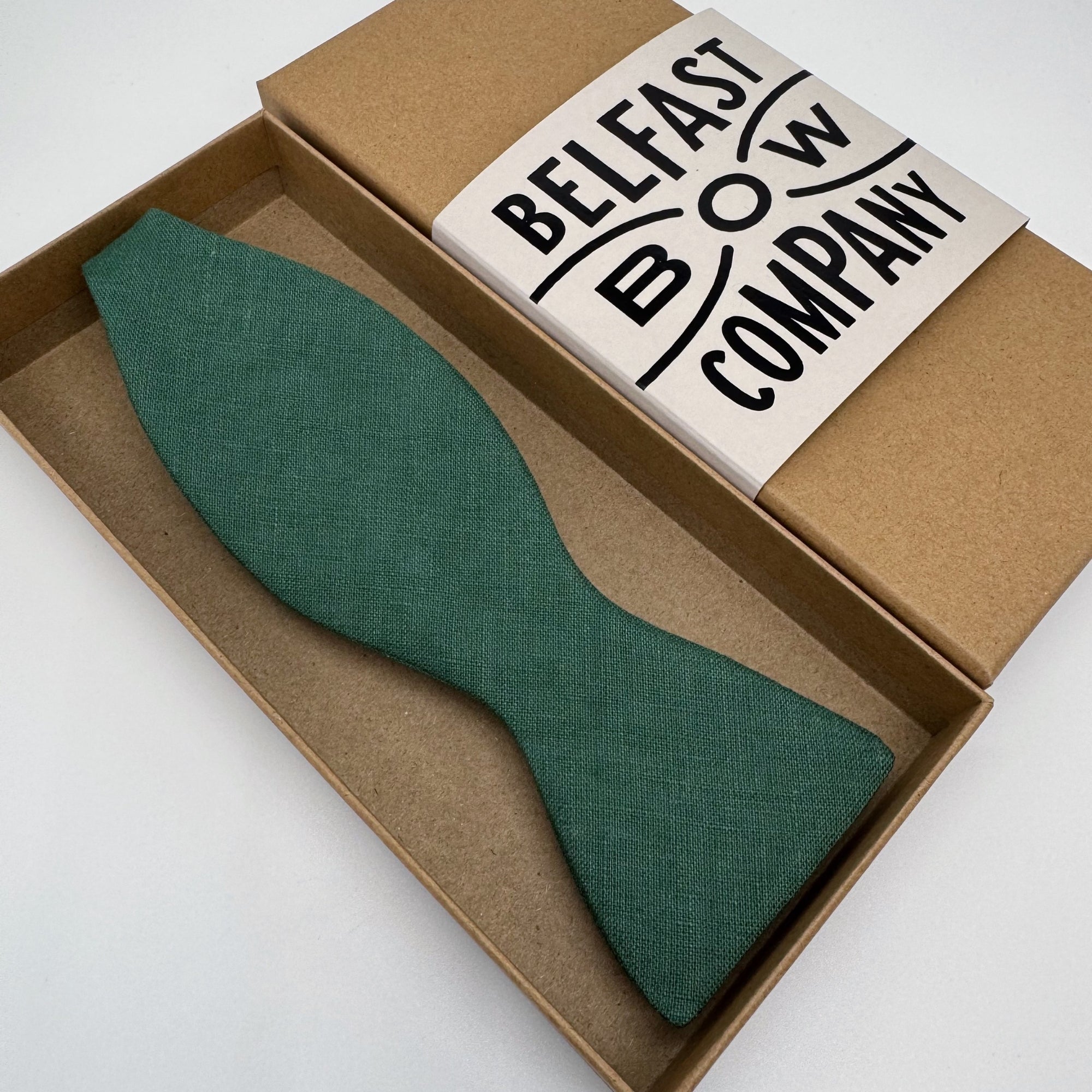 Forest Green Bow Tie in Irish Linen