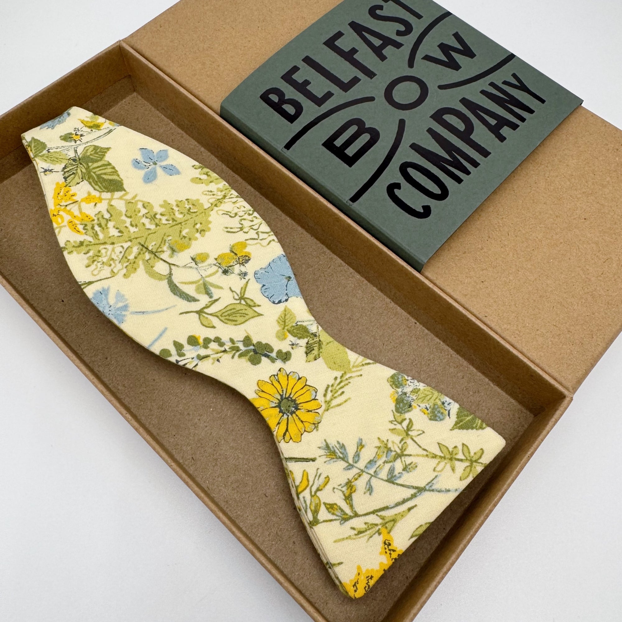 Boho Bloom Bow Tie in Yellow Wildflowers