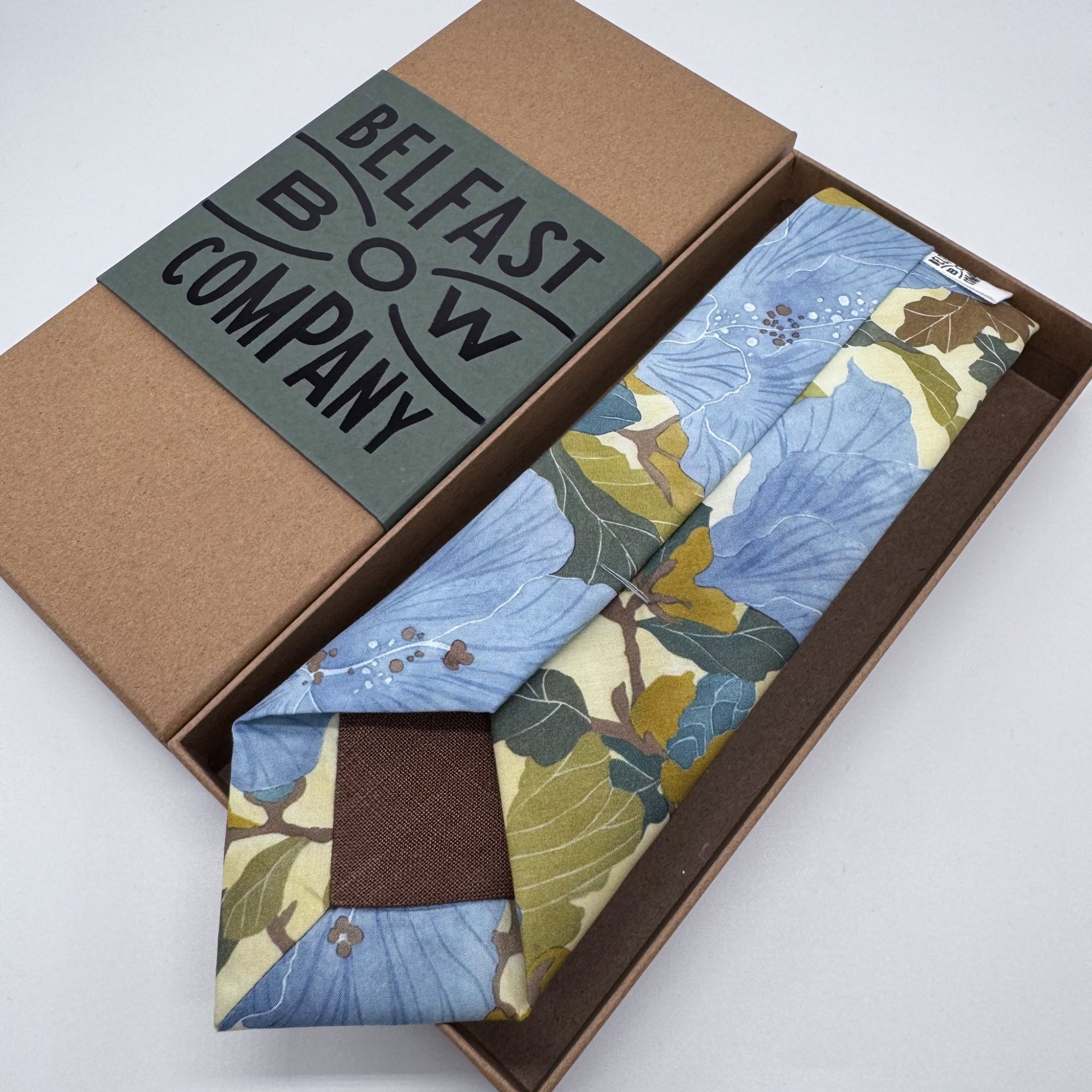 Liberty of London Tie in Powder Blue & Eucalyptus Floral