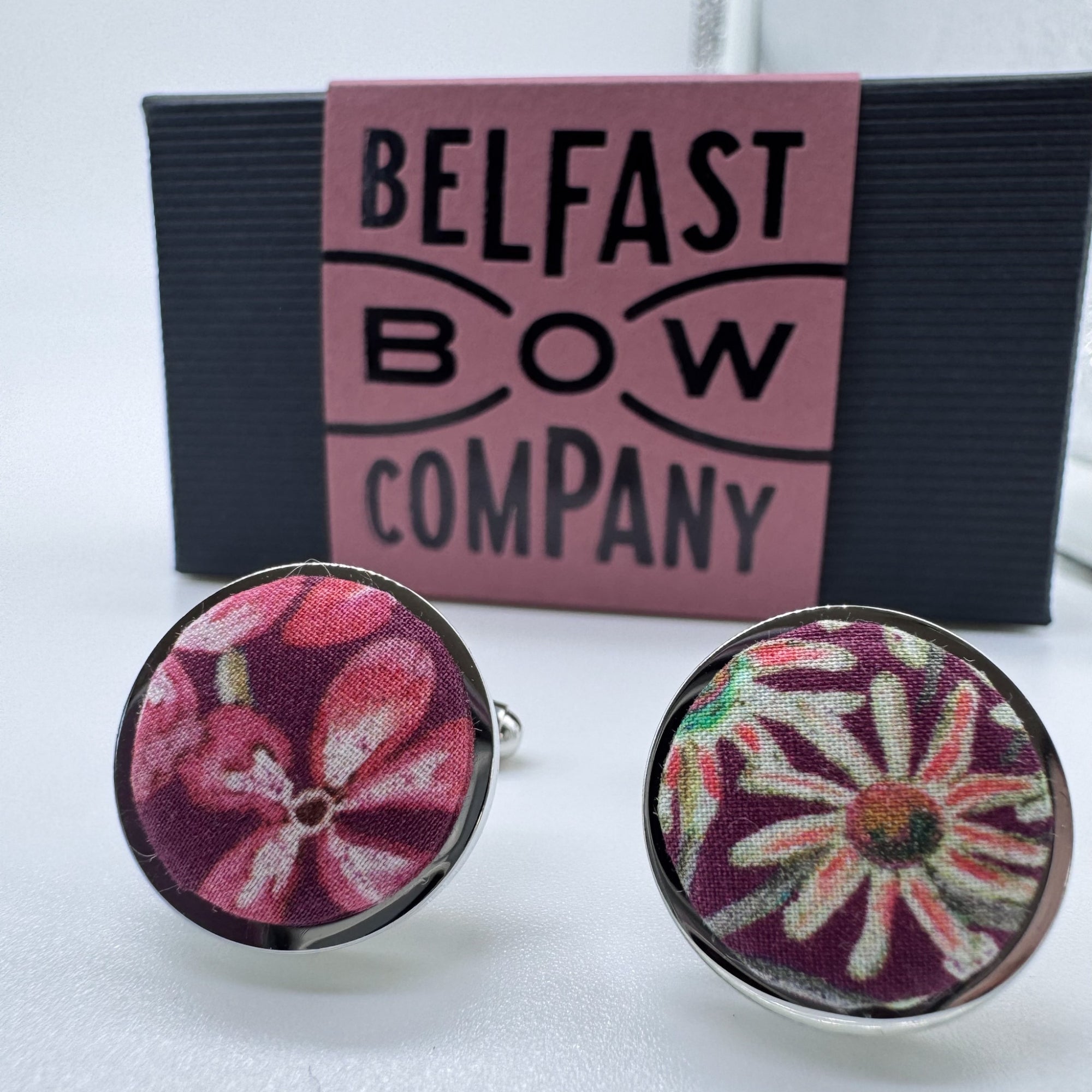 Liberty of London Cufflinks in Burgundy Autumn Floral