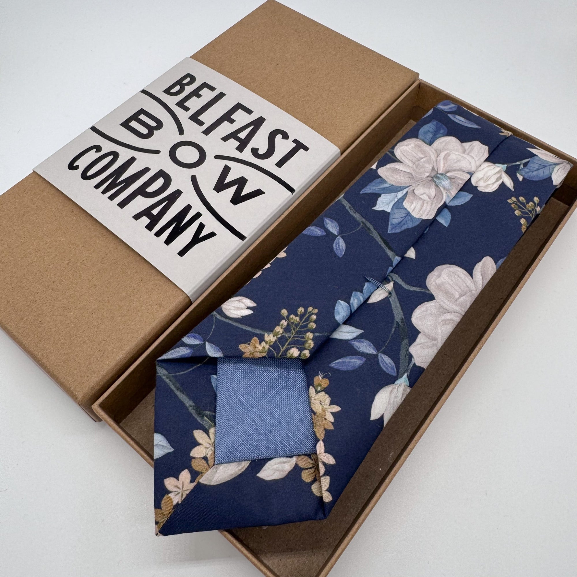 Liberty of London Tie in Navy Trailing Flowers