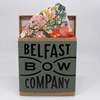 Floral Pocket Square in Nude Blush Orange by the Belfast Bow Company