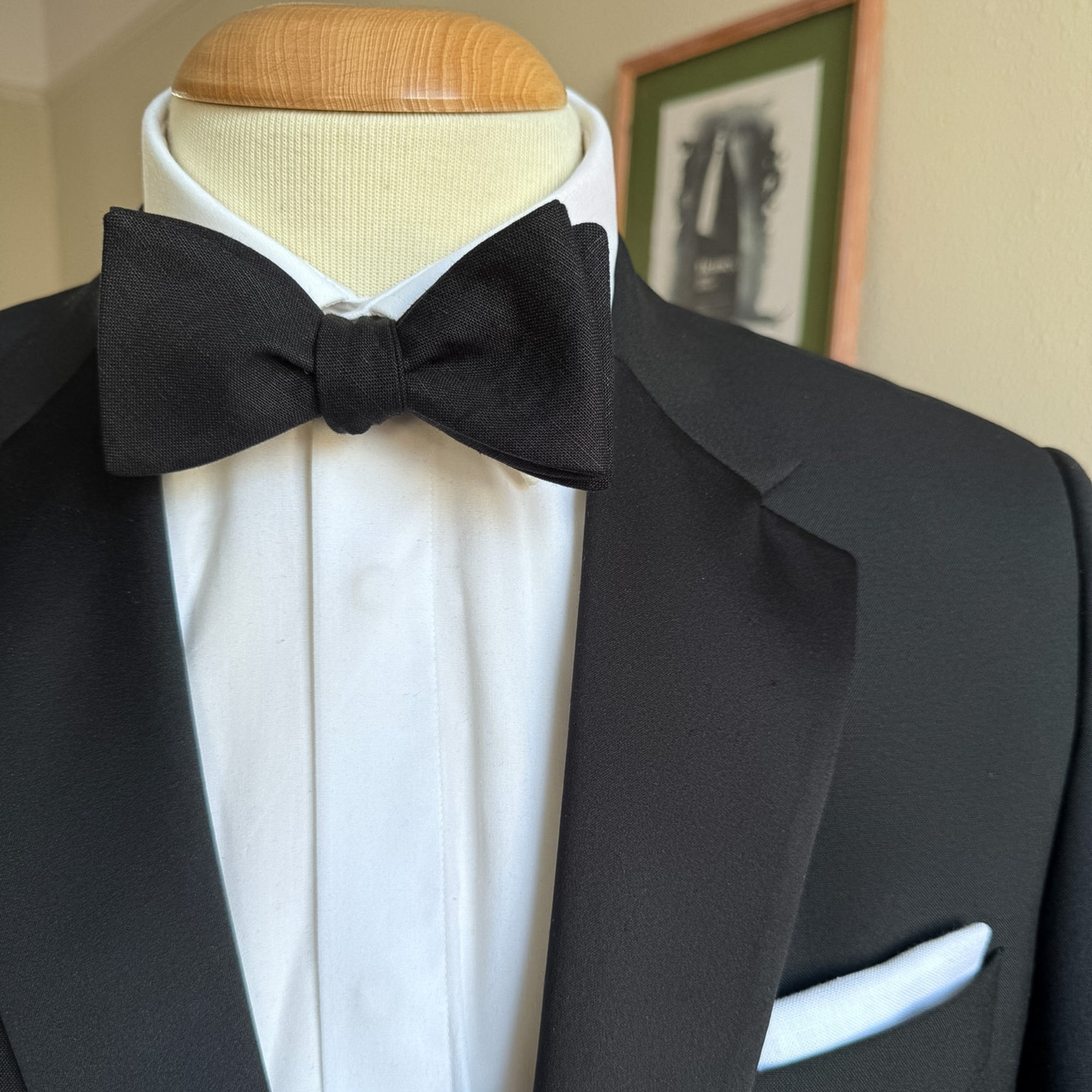 White Pocket Square in Irish Linen