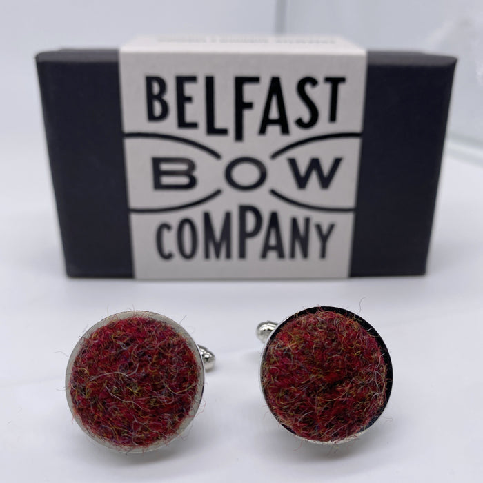 Tweed Cufflinks by the belfast bow company