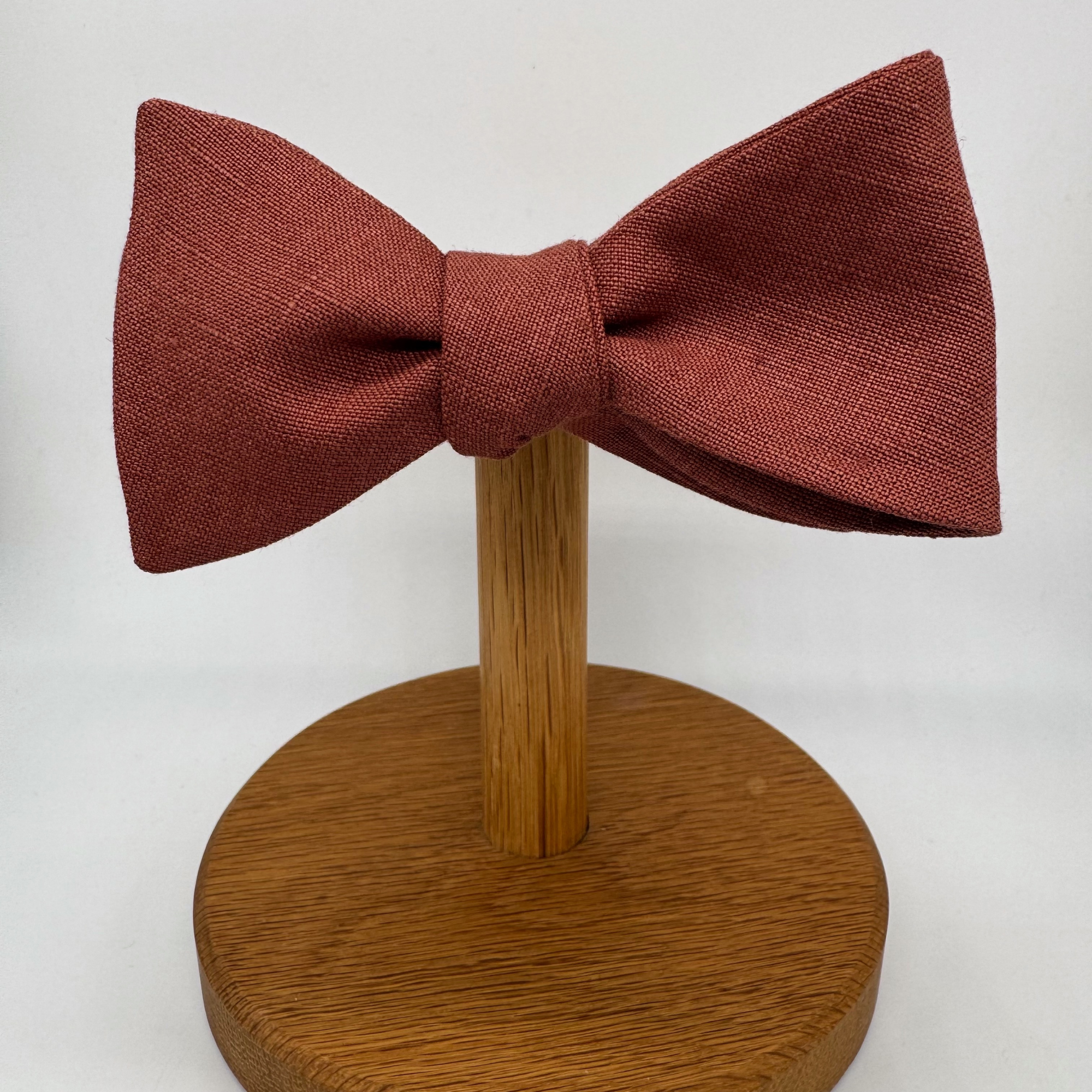 Terracotta Bow Tie in Irish Linen