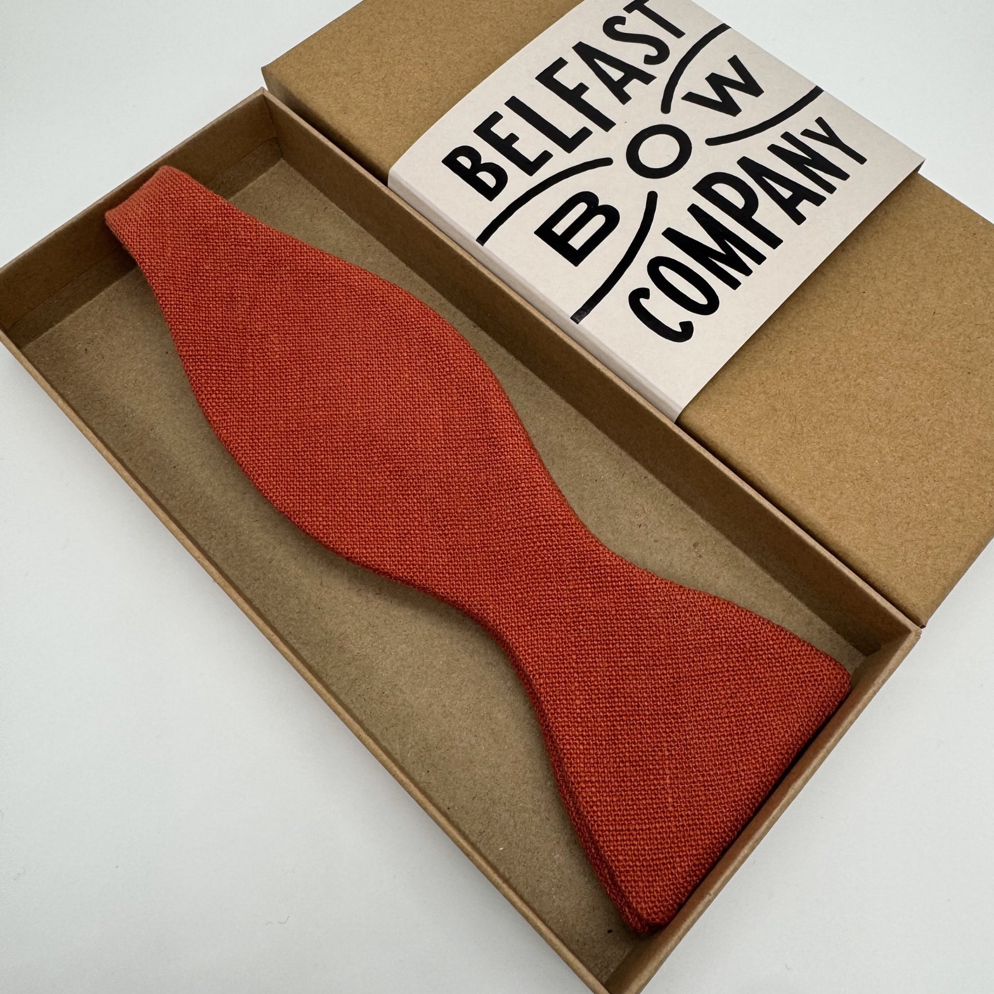 Rust Bow Tie in Irish Linen