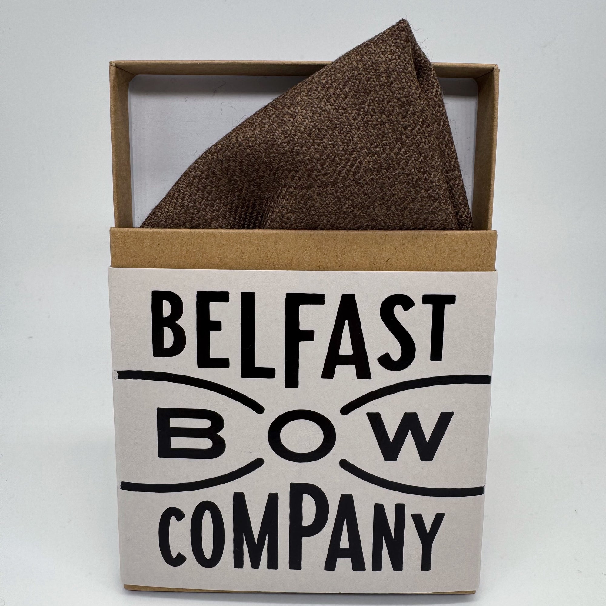 Walnut Brown Pocket Square in Islay Tweed