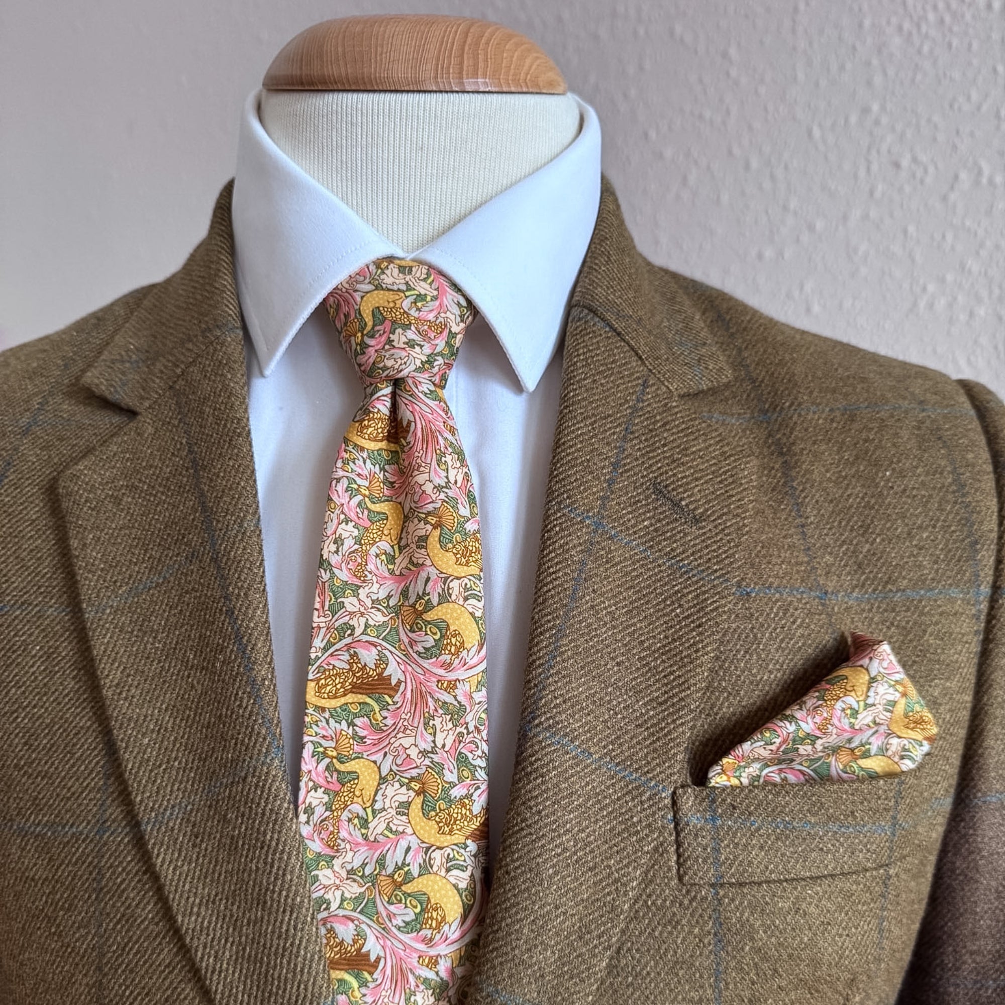 Liberty of London Pocket Square in Vintage Peacock Garden