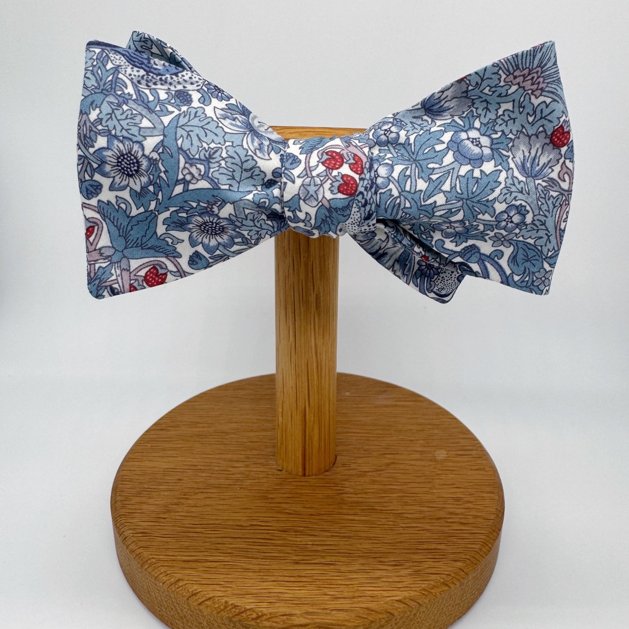 Liberty of London Bow Tie in Slate Blue Bird Motif