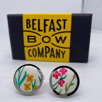 Floral Cufflinks by the Belfast Bow Company