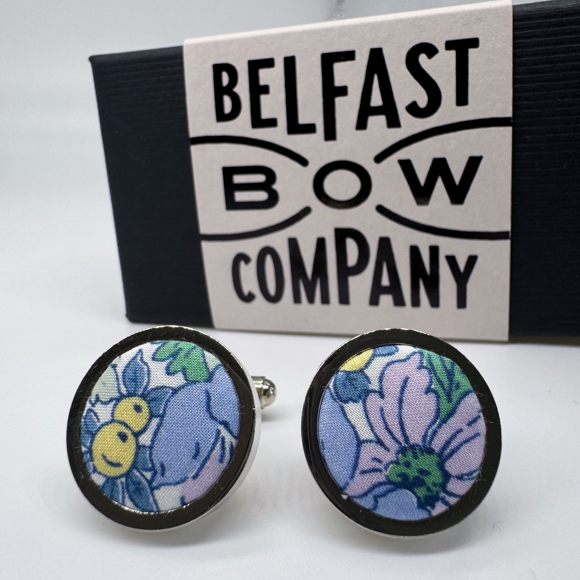 Liberty of London Cufflinks in Dusty Lilac Floral