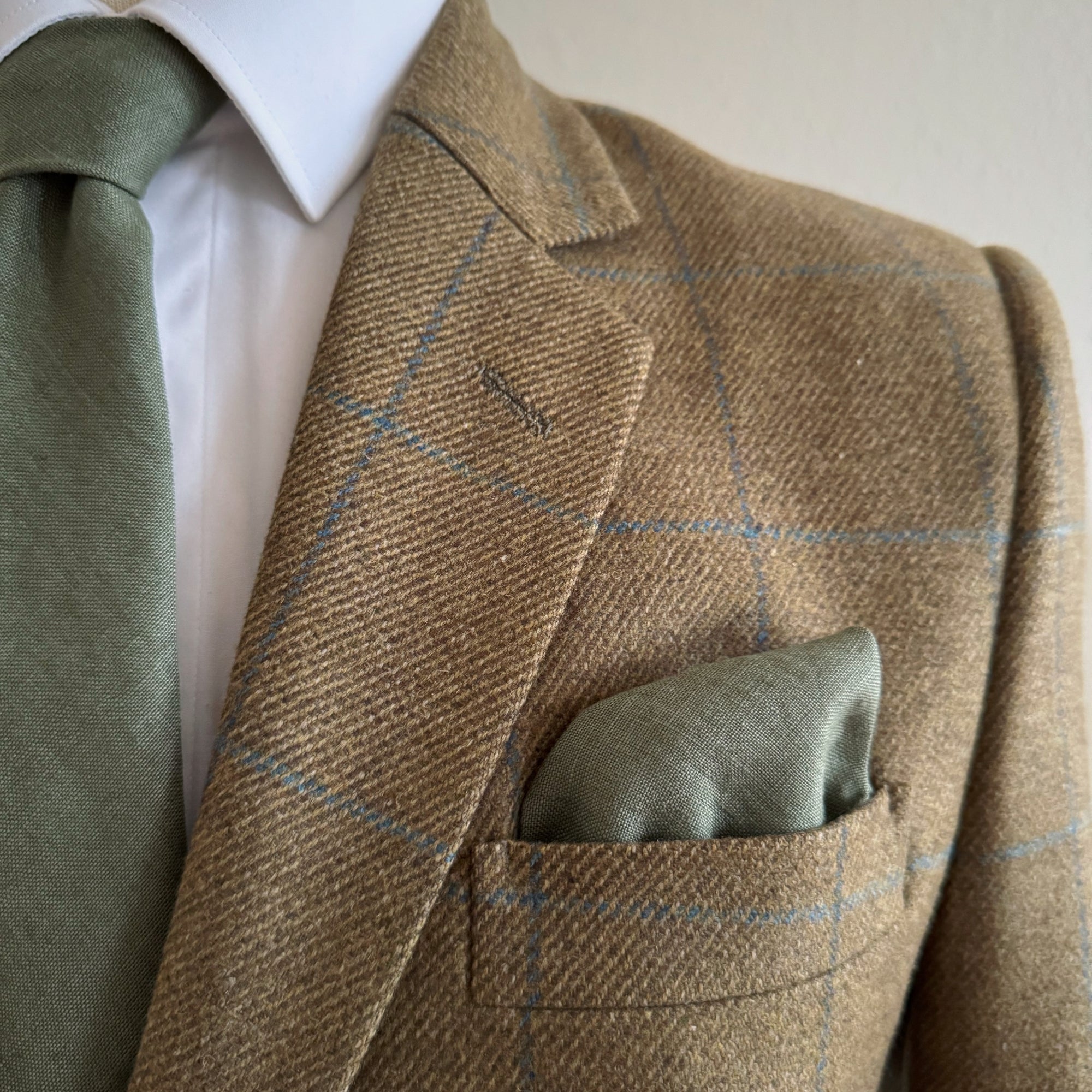Olive Green Tie in Irish Linen