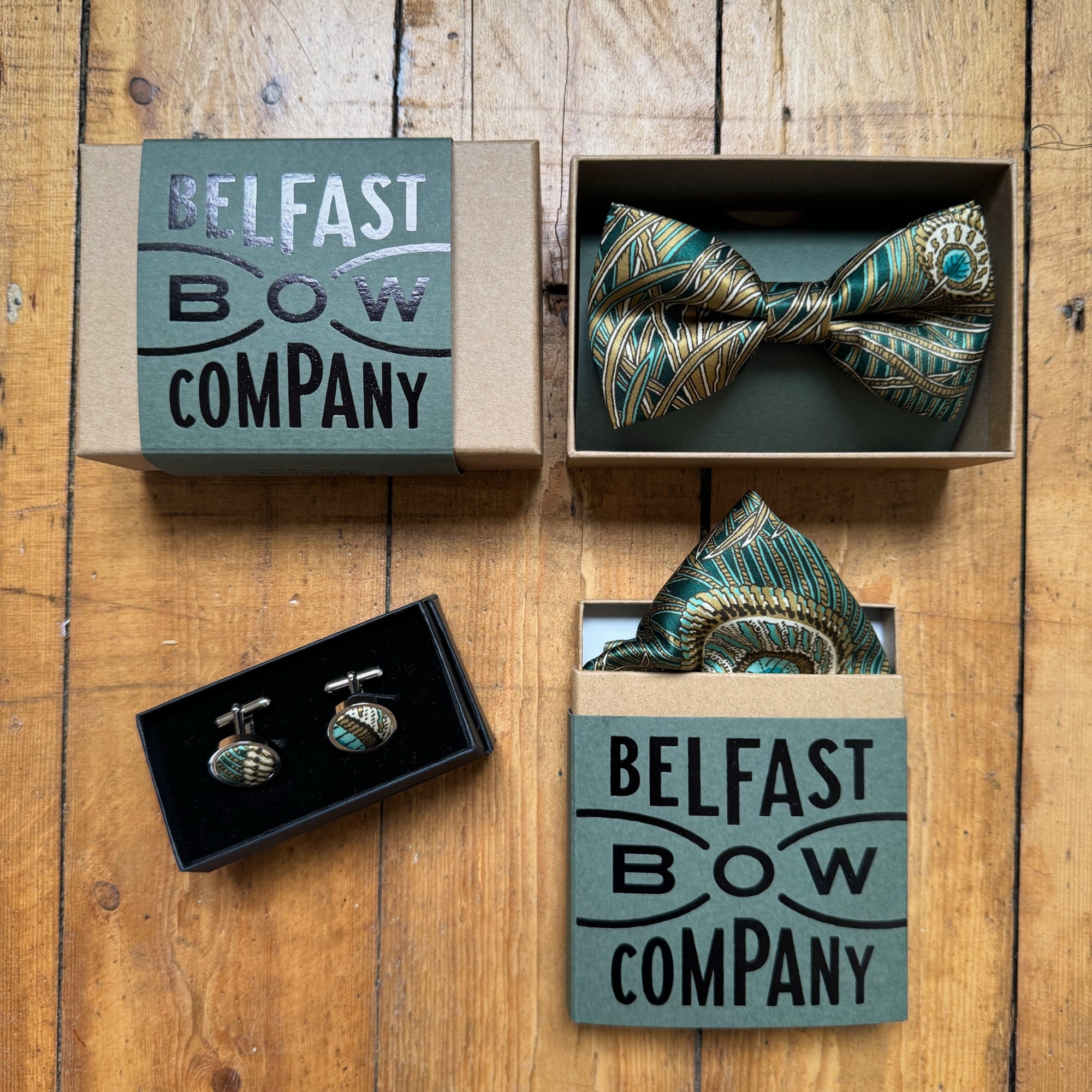 Liberty of London Silk Bow Tie in Peacock Feathers