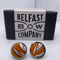 Burnt Orange Cufflinks by the Belfast Bow Company