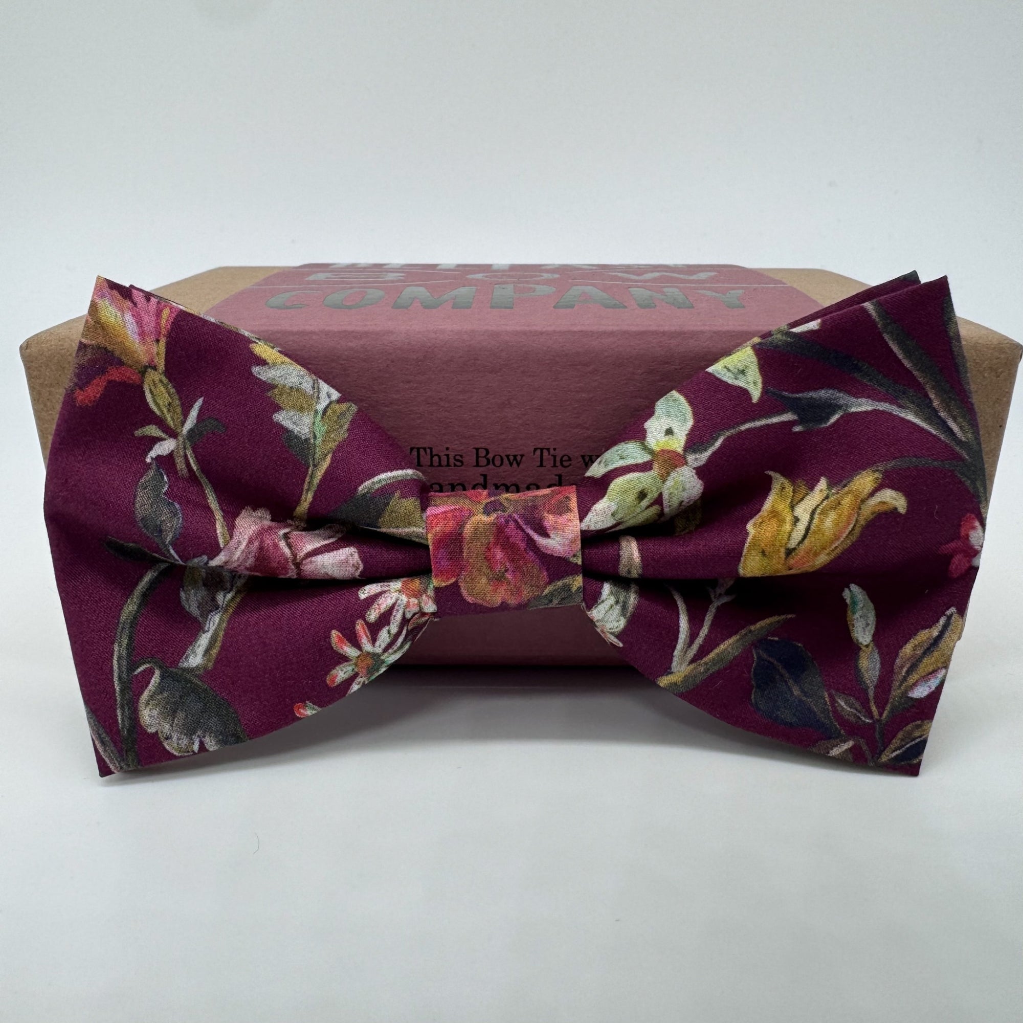 Liberty of London Bow Tie in Burgundy Autumn Floral
