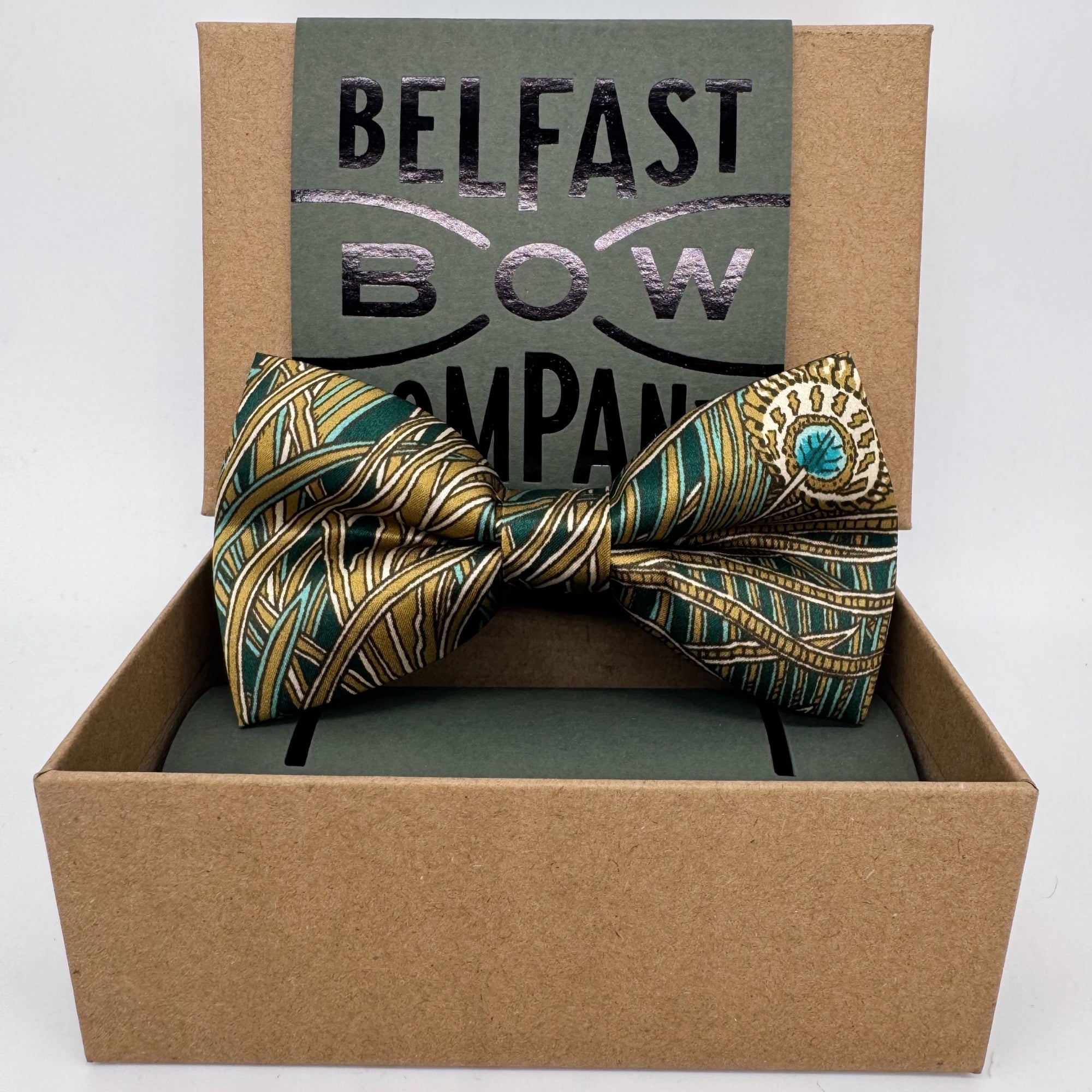 Liberty of London Silk Bow Tie in Peacock Feathers