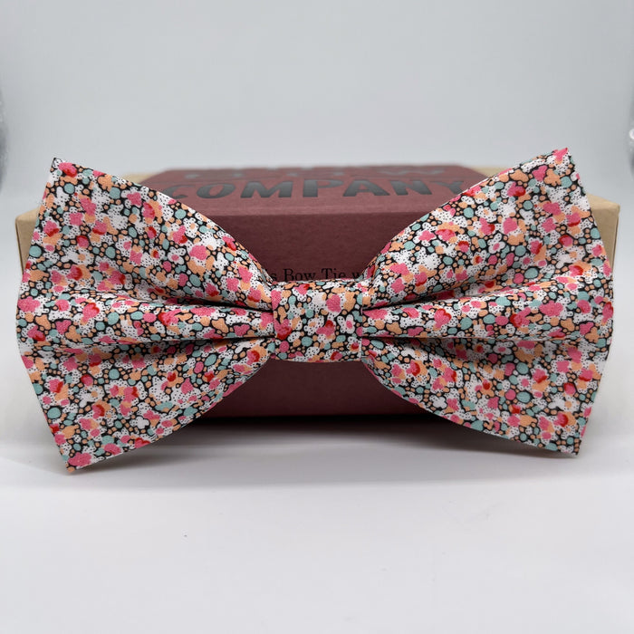 Liberty of London Bow Tie in Pink & Peach ditsy floral by the belfast bow company