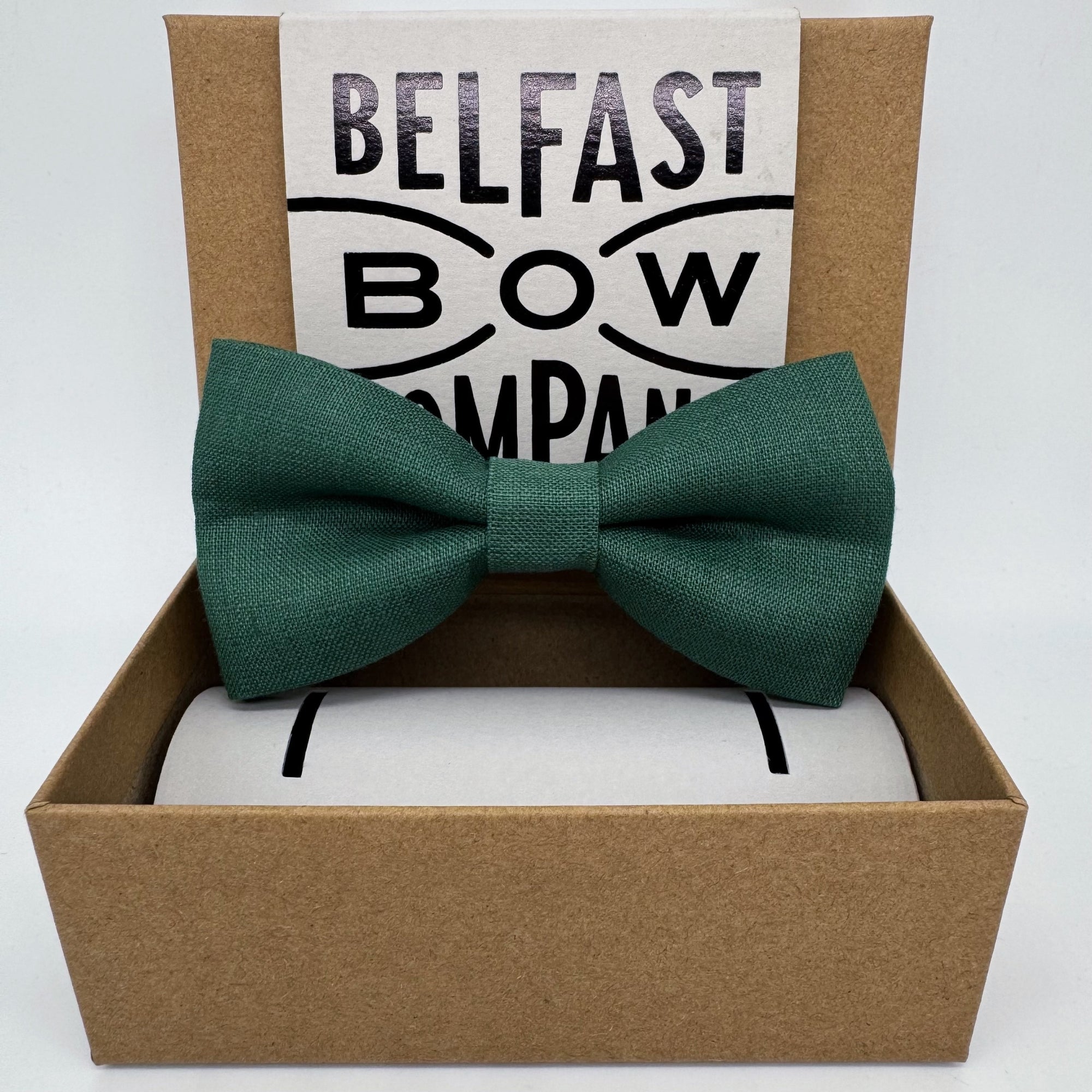 Forest Green Bow Tie in Irish Linen