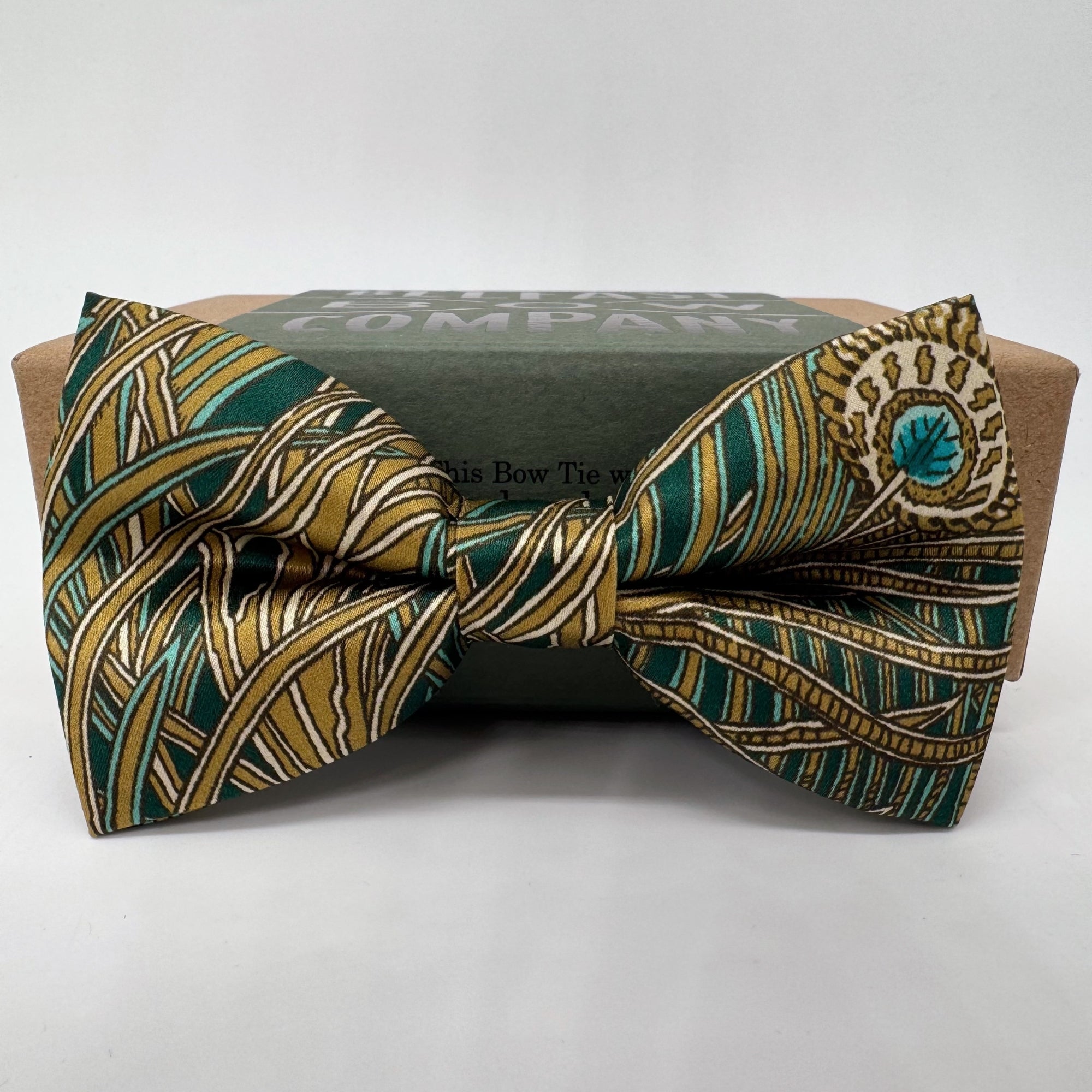 Liberty of London Silk Bow Tie in Peacock Feathers