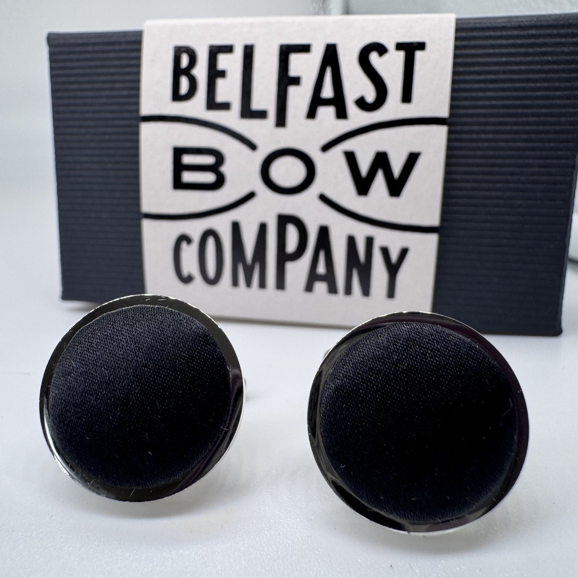 Black Silk Cufflinks