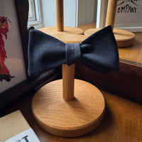 Black Self-Tie bow tie in irish linen by the belfast bow company
