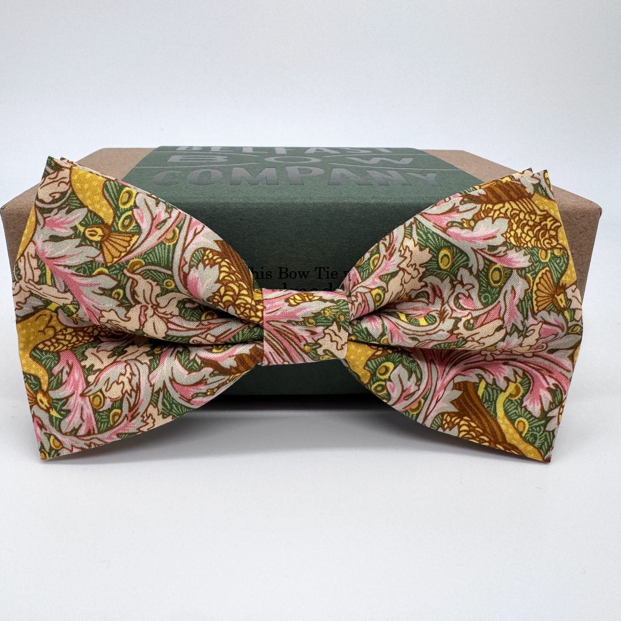 Vintage style mustard yellow bow tie by the belfast bow company