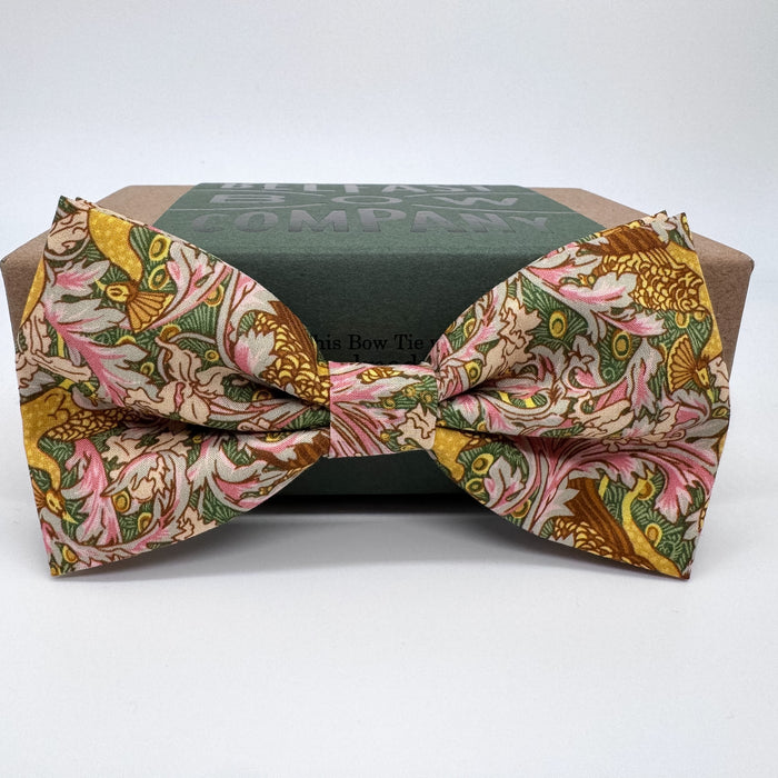 Vintage style mustard yellow bow tie by the belfast bow company
